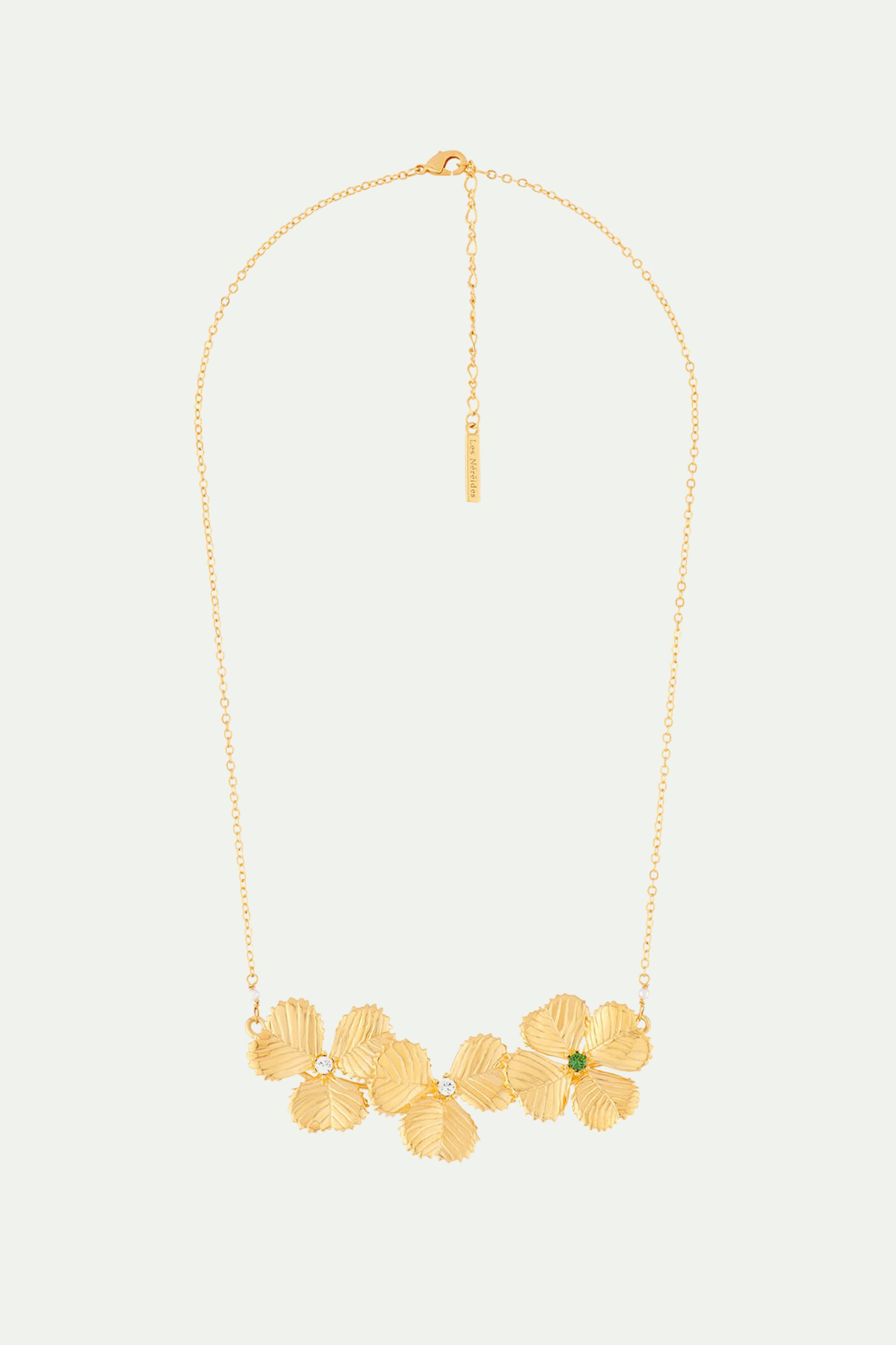 Three Clovers Collar Necklace