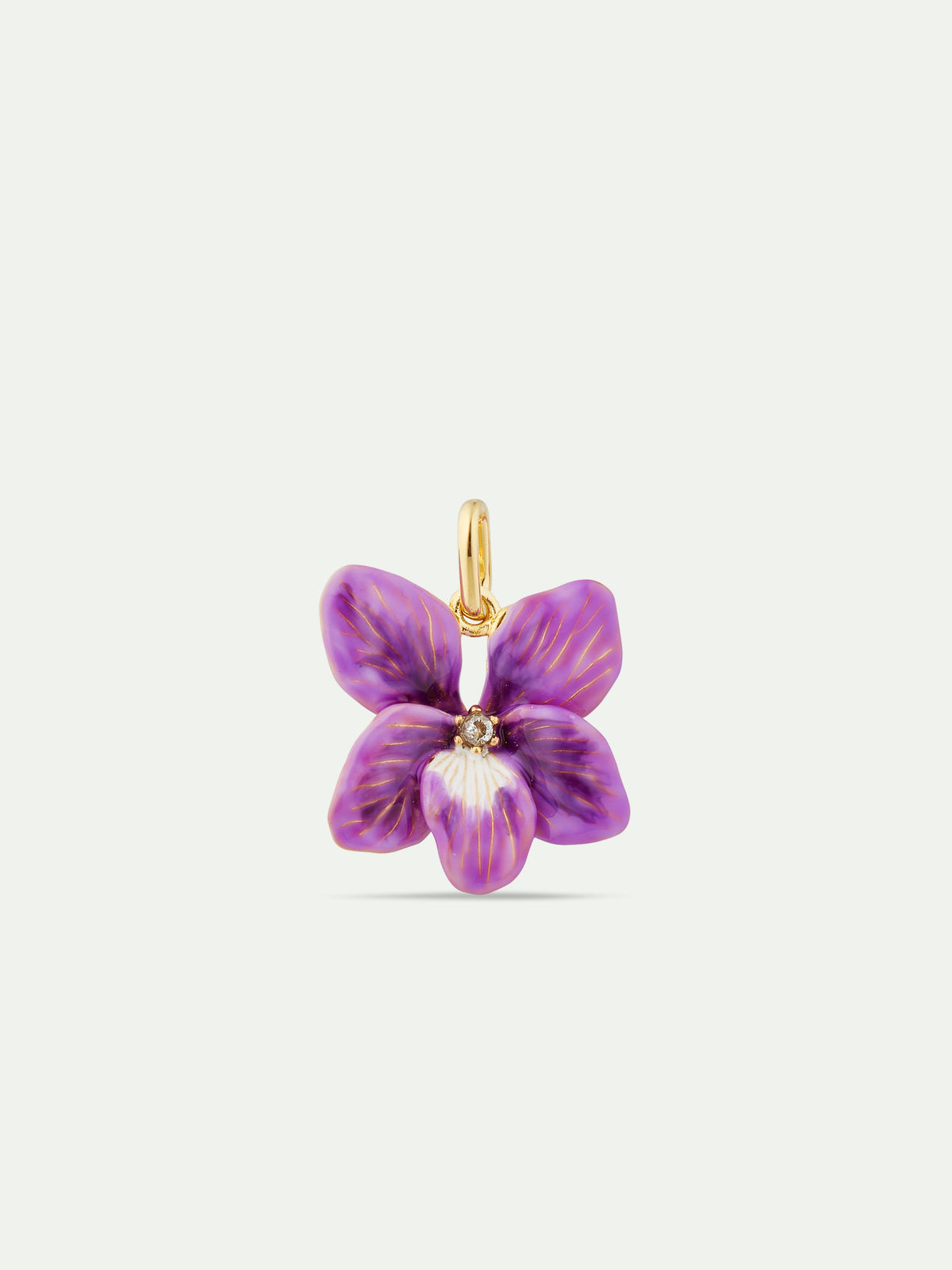 Pendentif En Agate Violette Du Brésil Sur Chaîne Plaqué Or Blanc - Modèle Cp549Jg, Neuf Sans Emballage