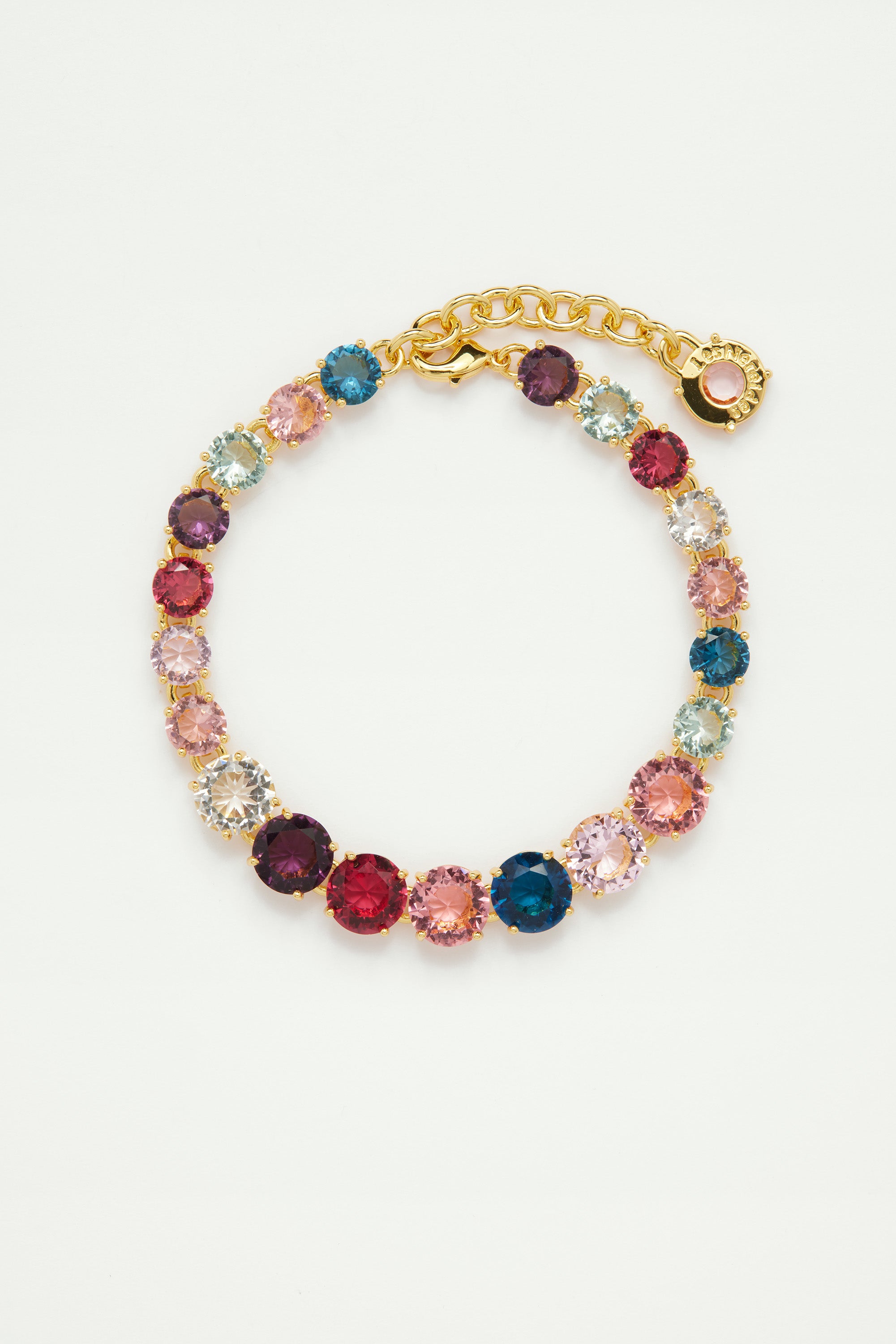 Bracelet fin luxe un rang la diamantine multicolore