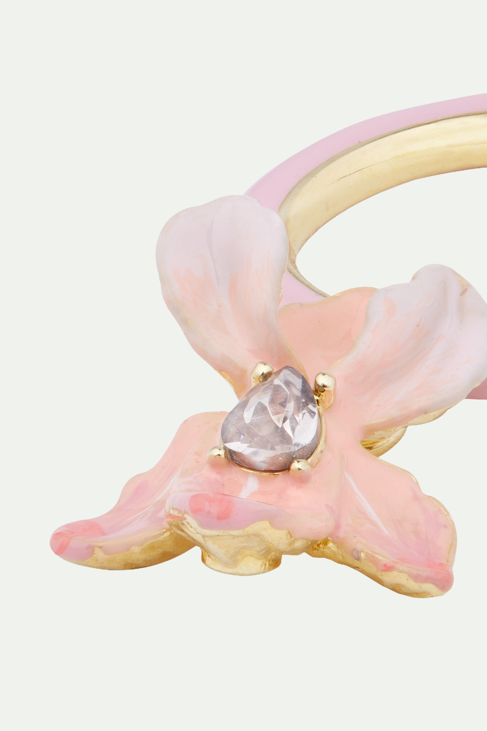 Powder pink Iris post earrings