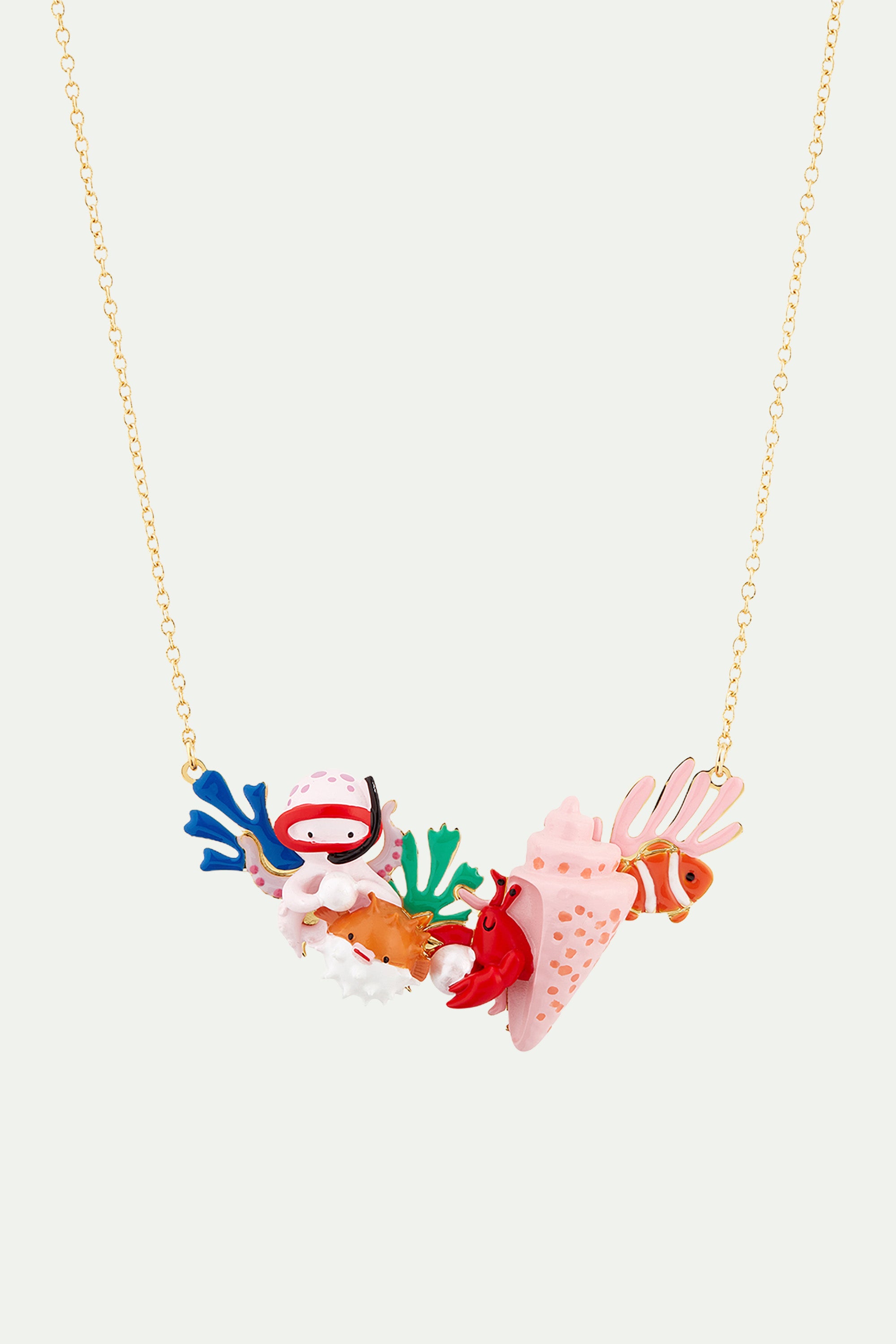 Marine animal statement necklace