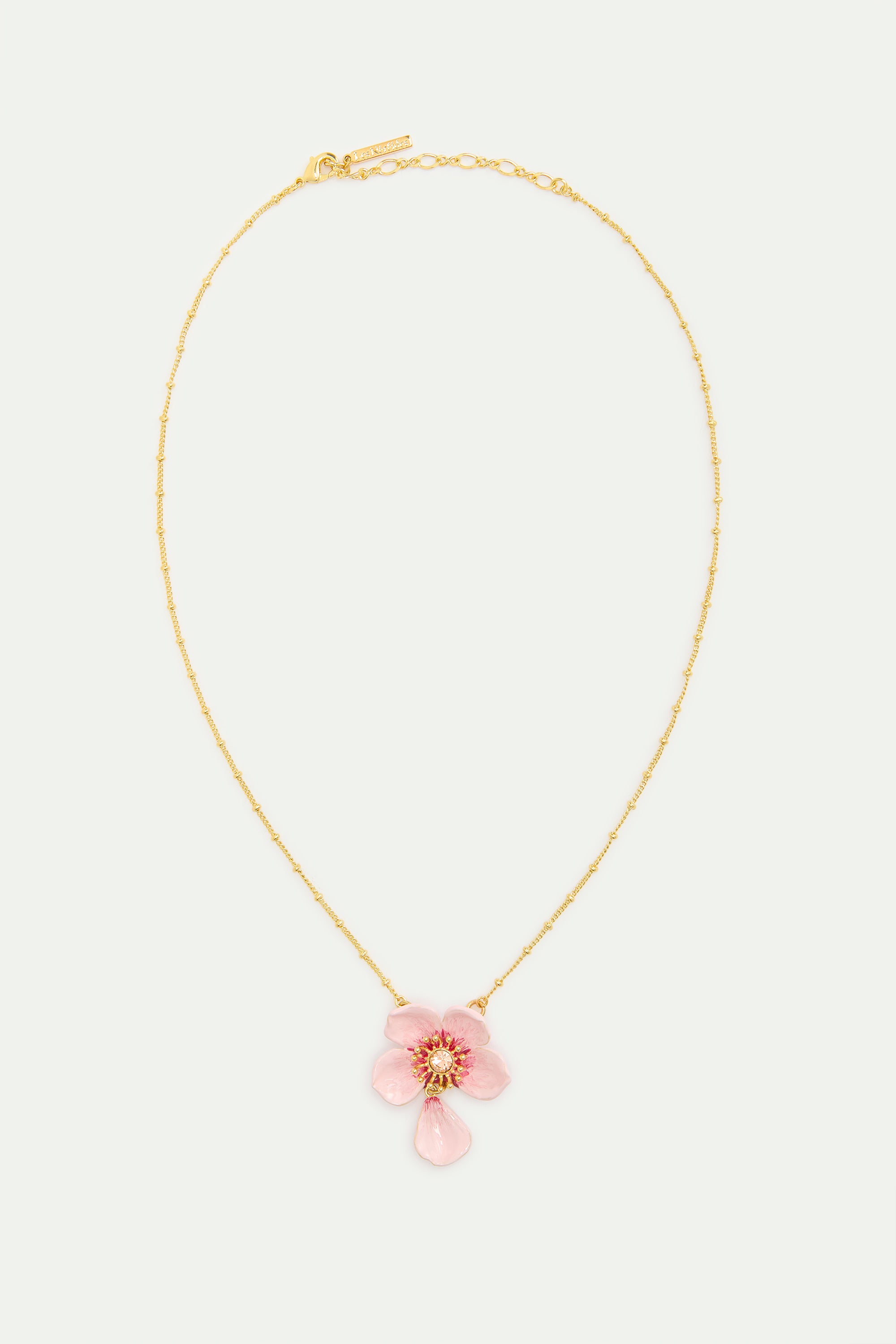 Collier pendentif fleur de cerisier rose