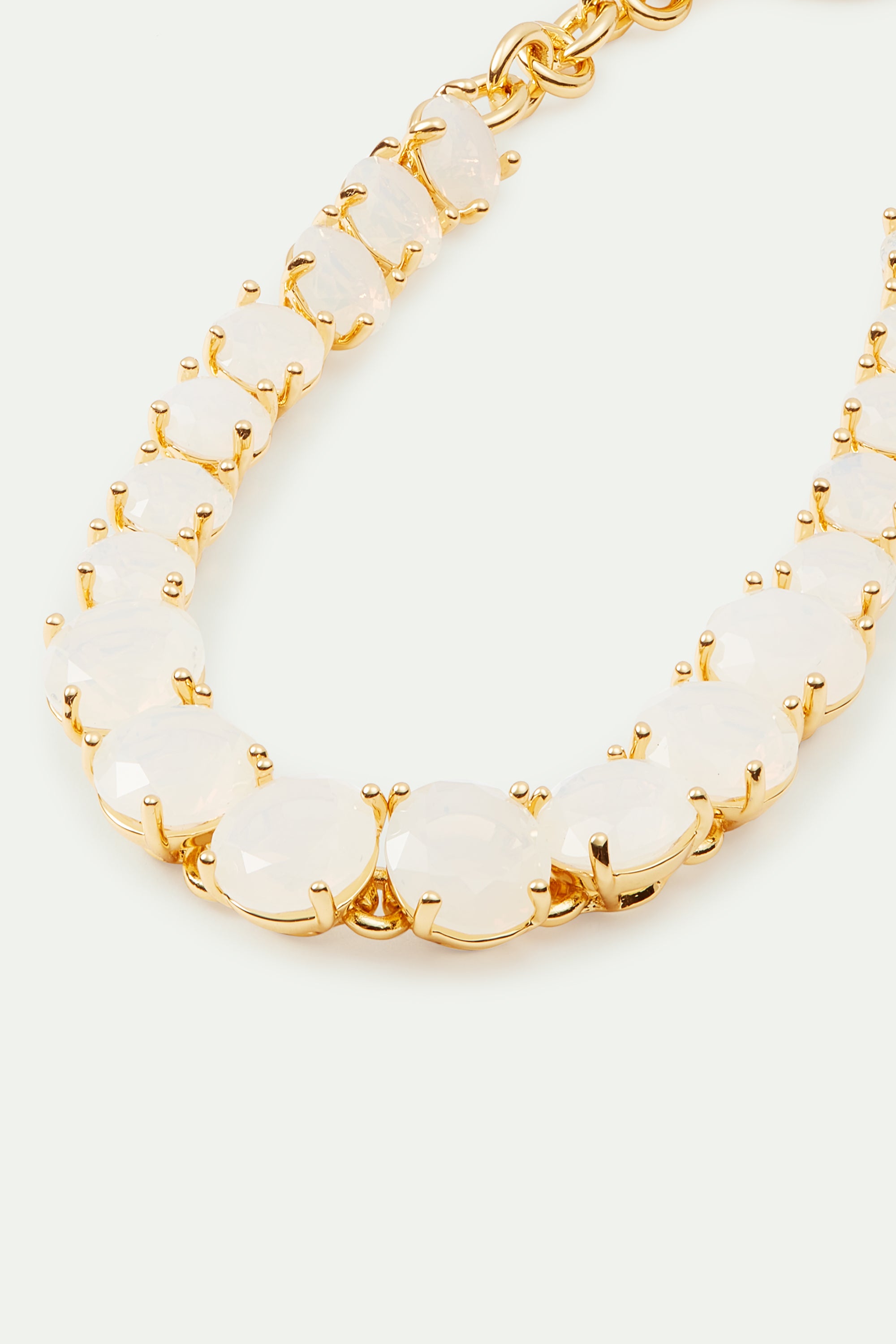 Bracelet luxe rang de pierres La Diamantine blanc opalescent