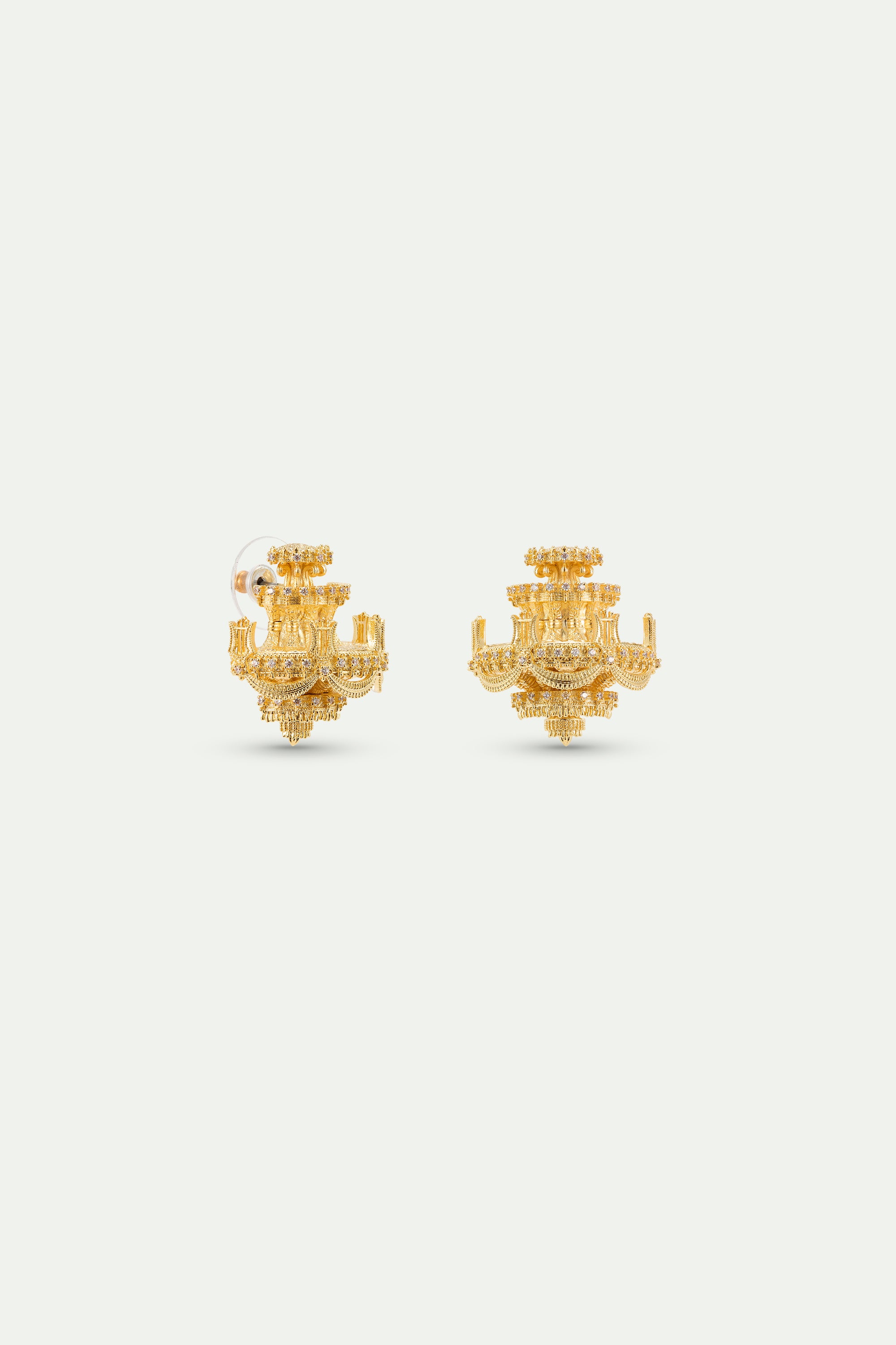 Boucles d'oreilles tiges chandelier doré