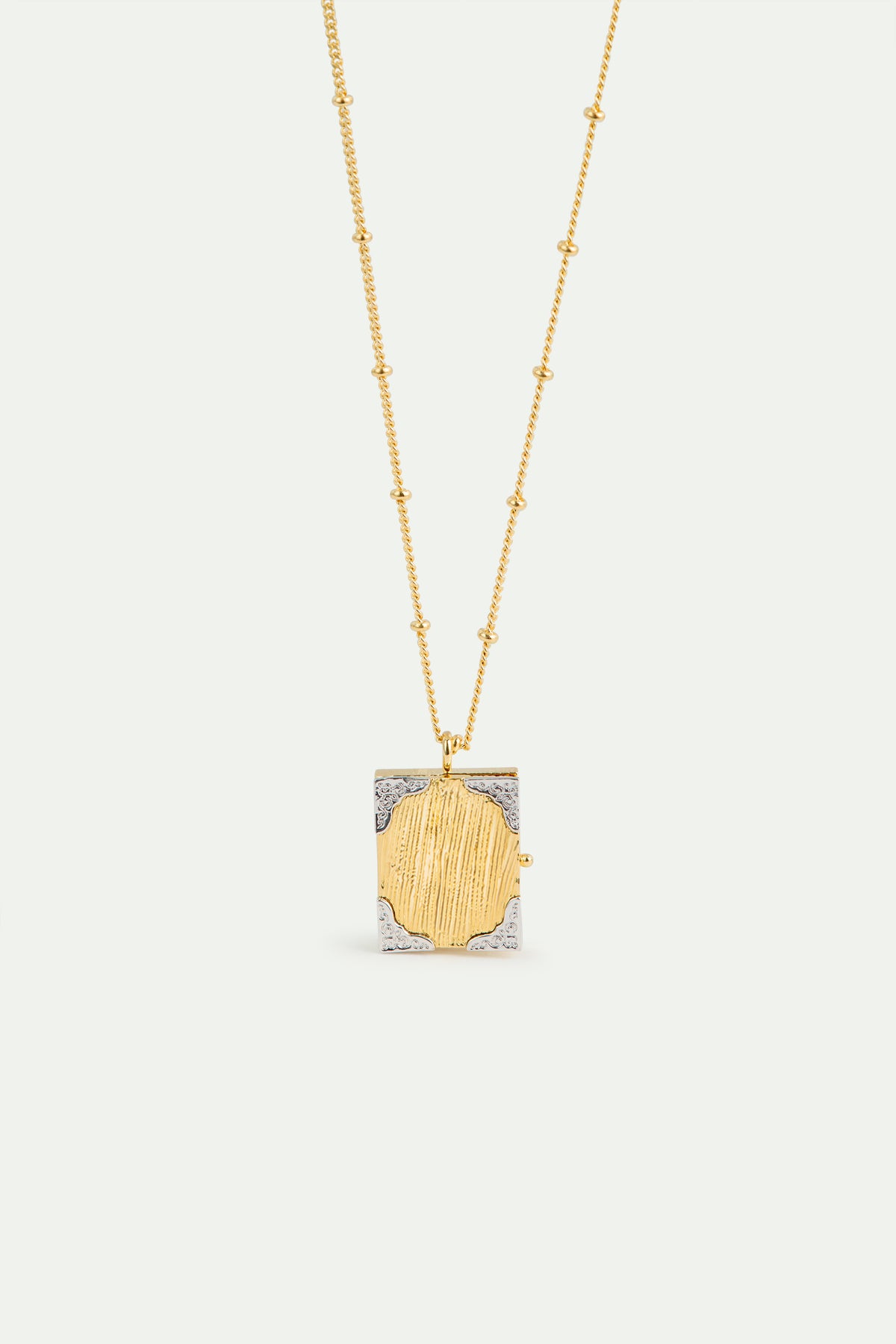 Collier Vintage Avec Pendentif Personnages - Style Bohème Artisanal En Métal Et Cuir Argenté