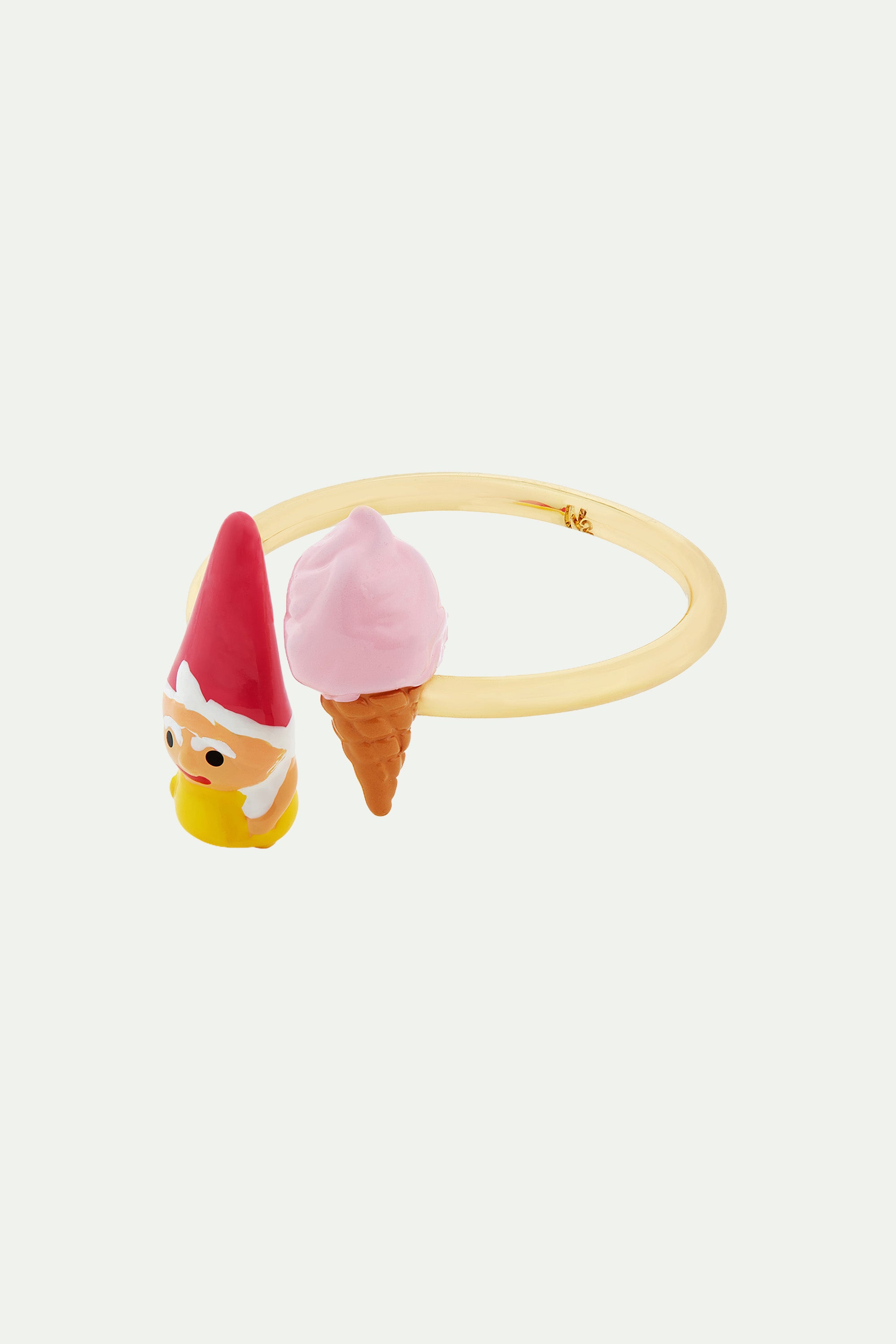 Garden gnome and gelato adjustable ring