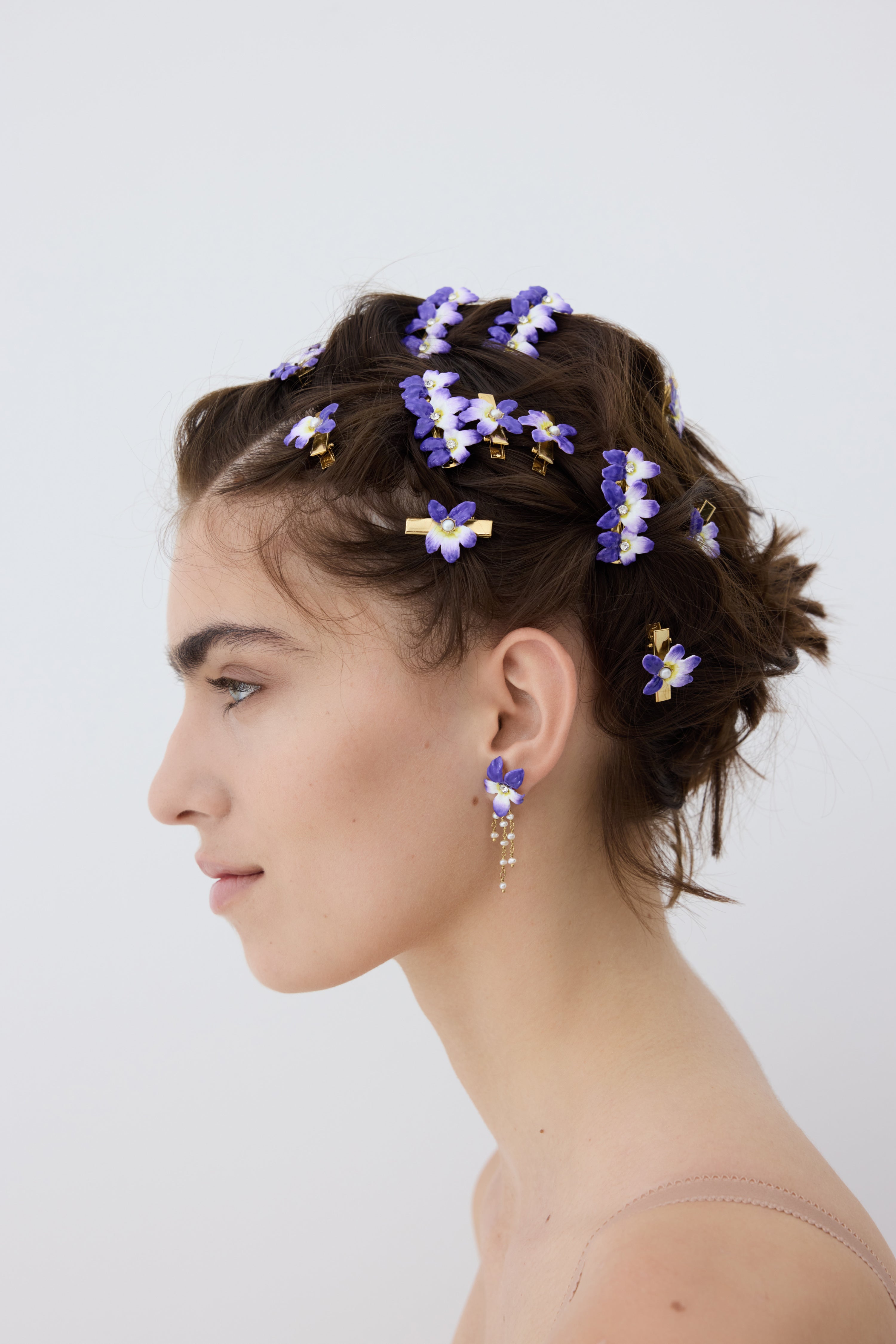 Barrette pour cheveux violettes