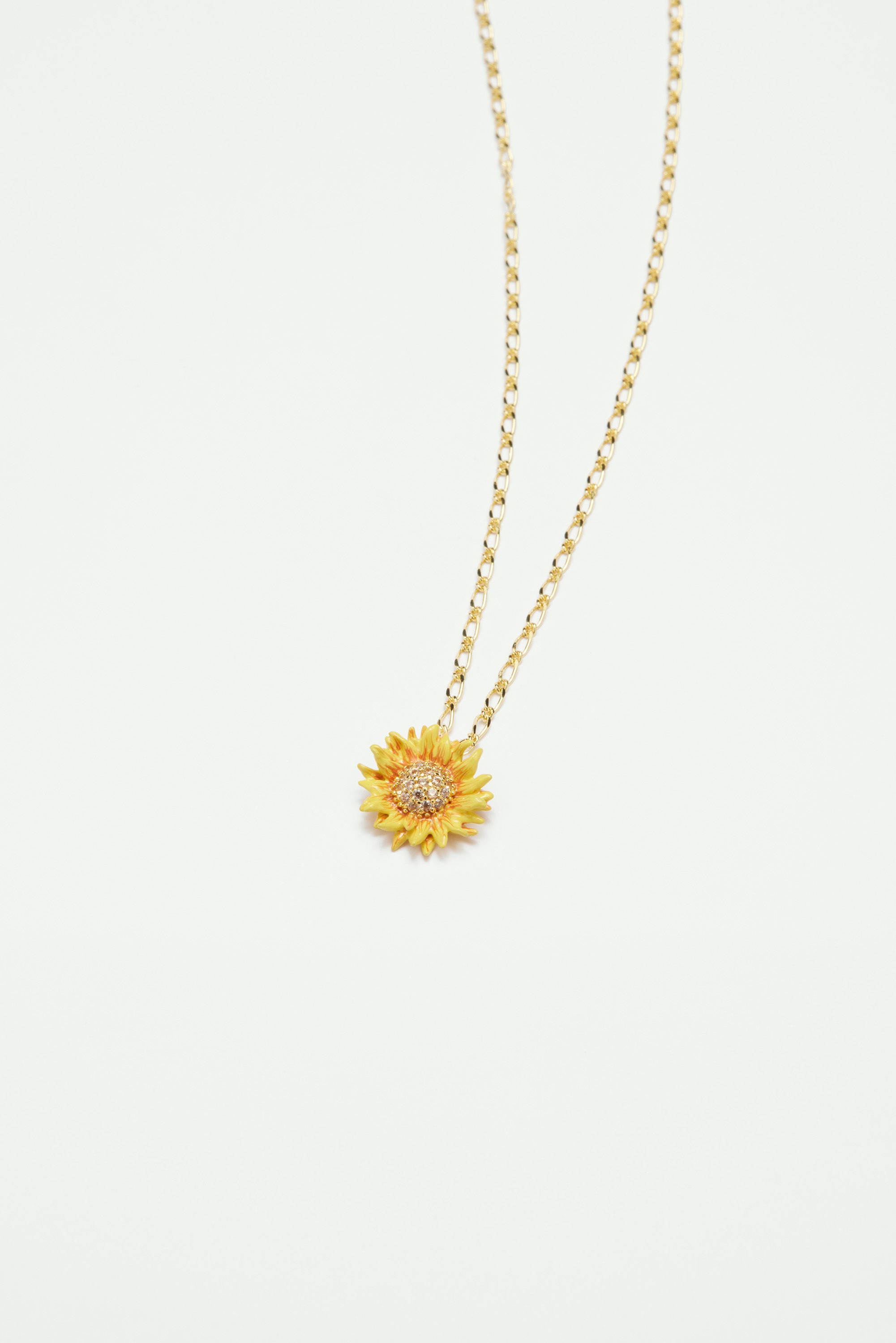Sunflower pendant necklace