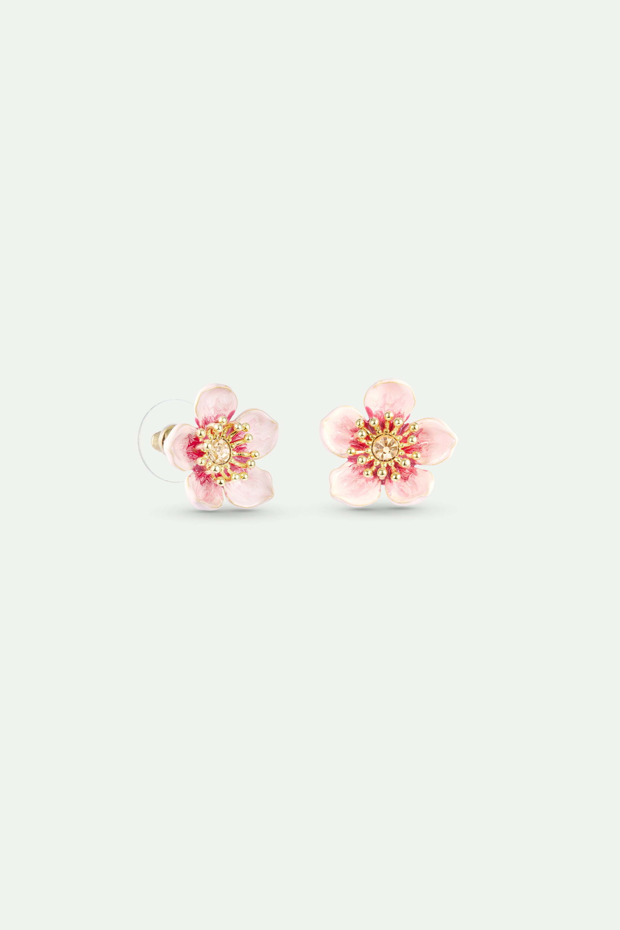 Boucles d'oreilles fleur de cerisier rose