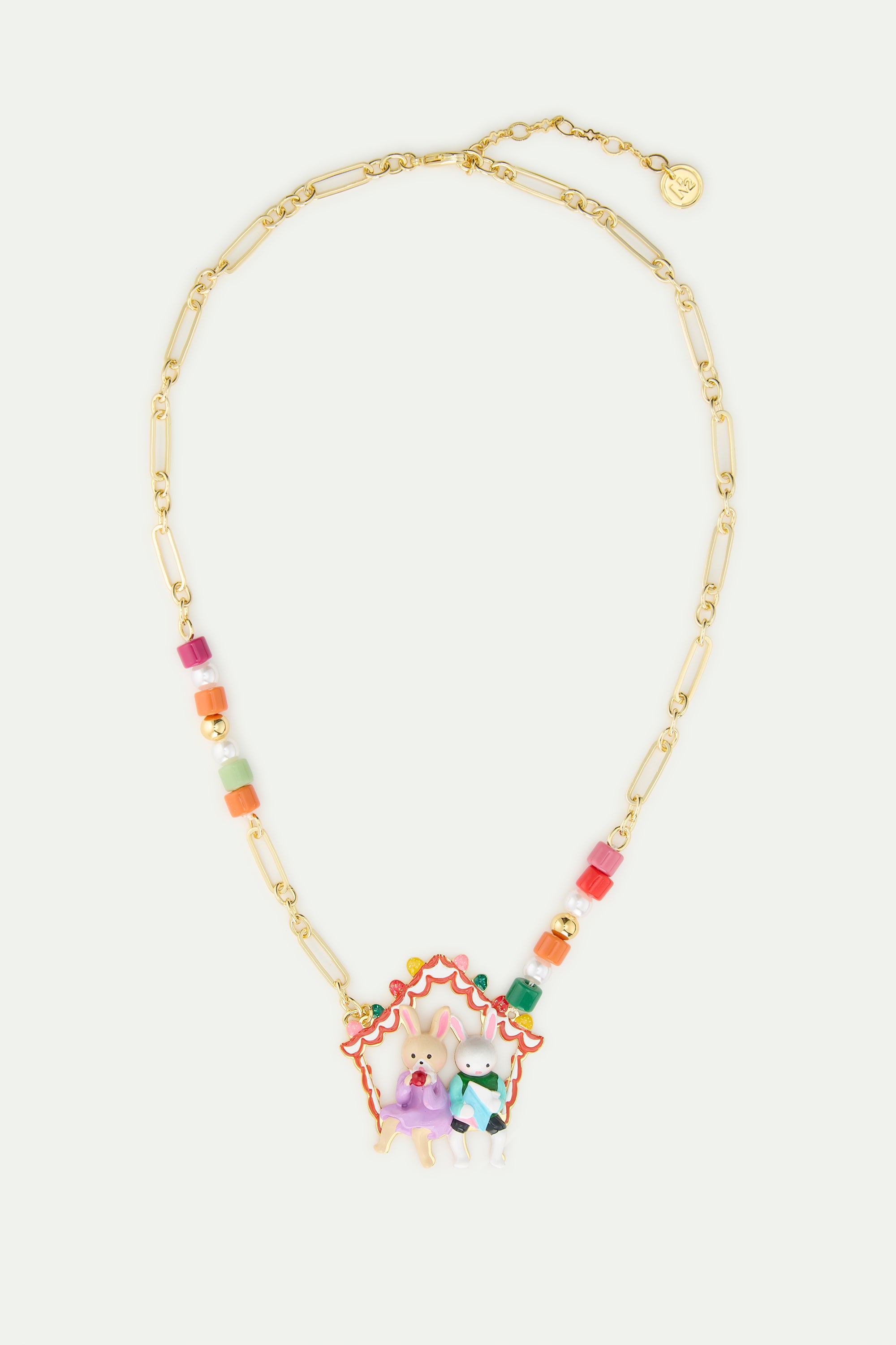 Hansel and Gretel pendant with colourful beads