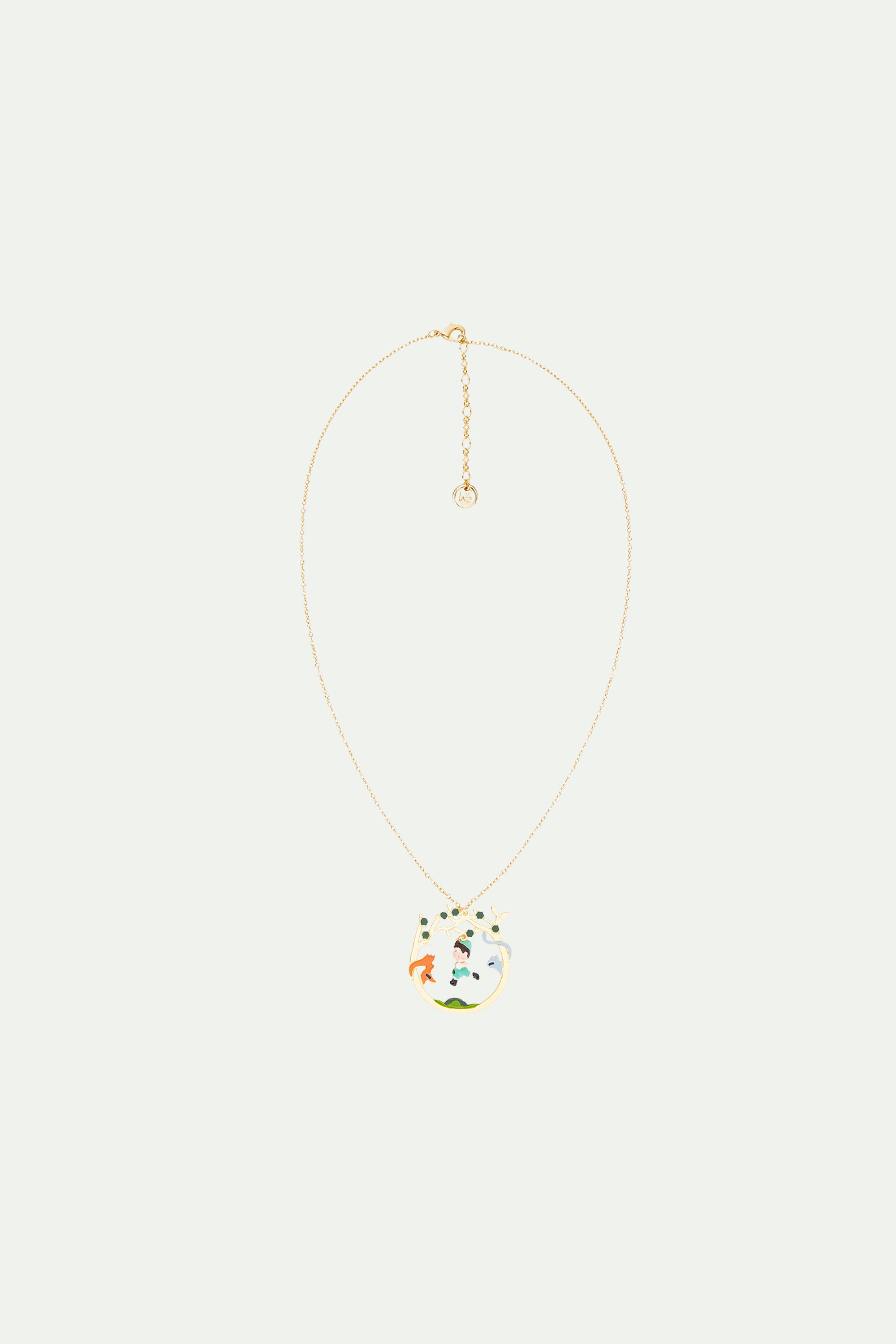 Pinocchio and friends in the forest necklace