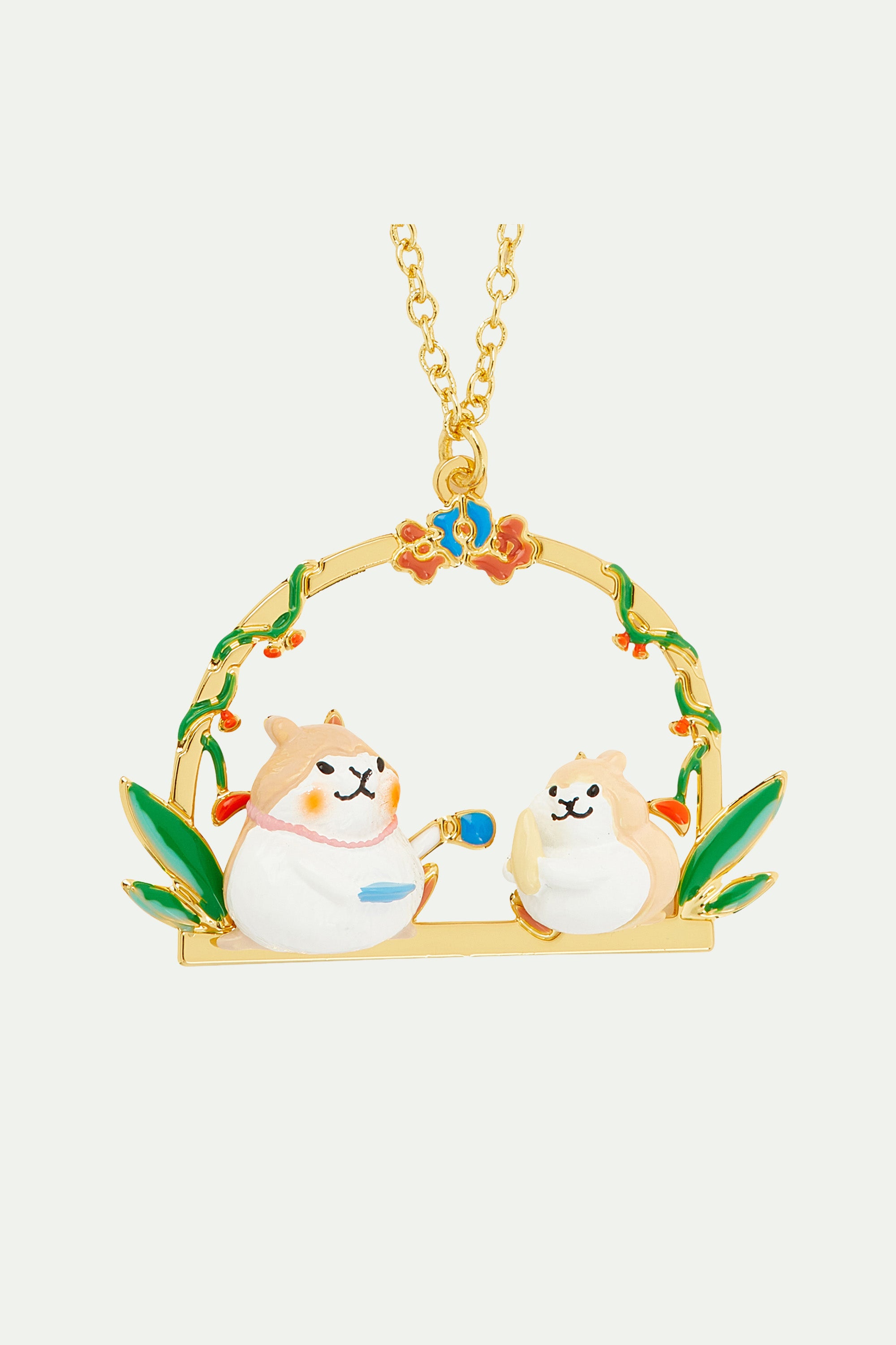 Collier pendentif hamsters gourmands