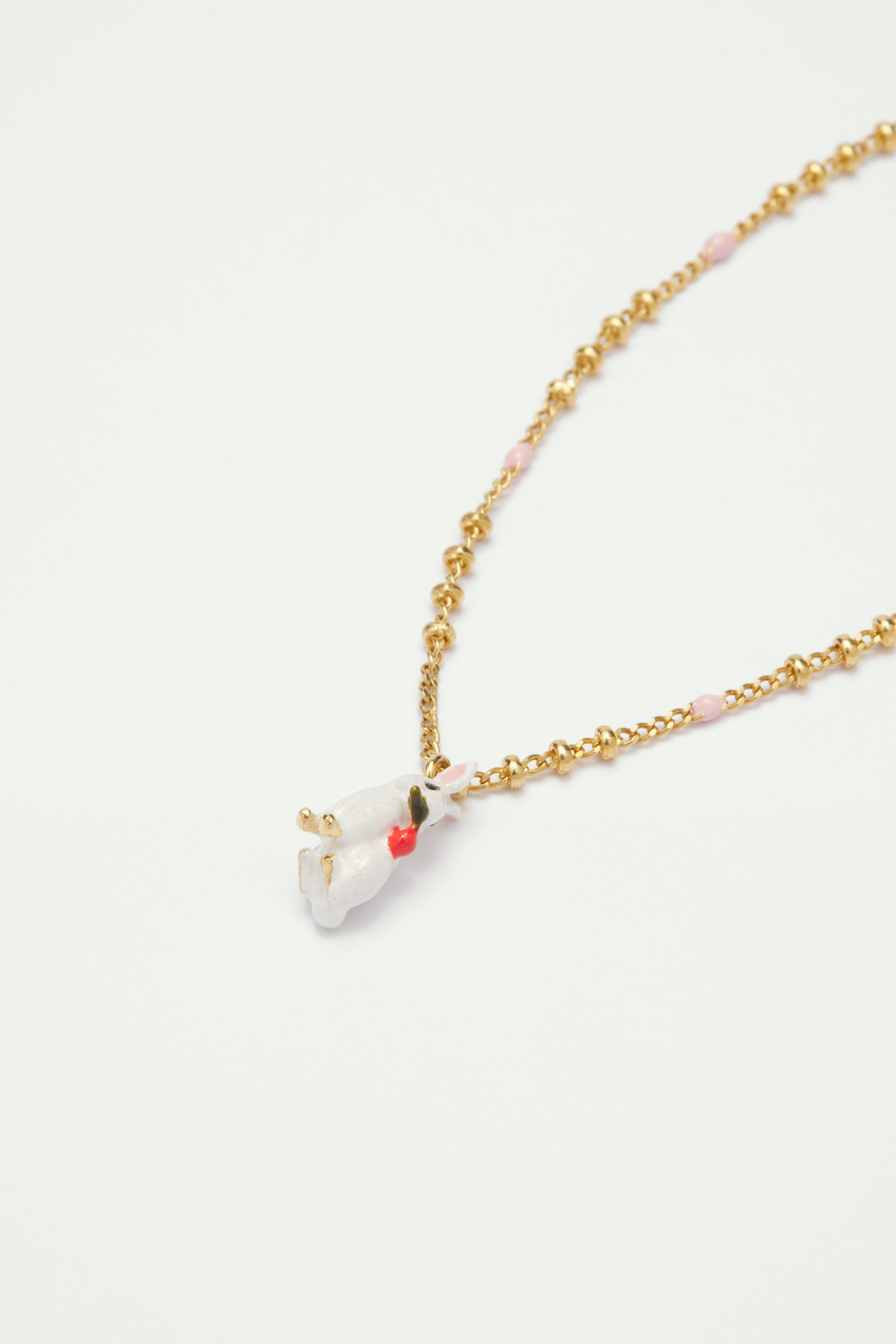 Bracelet pendentif lapin blanc
