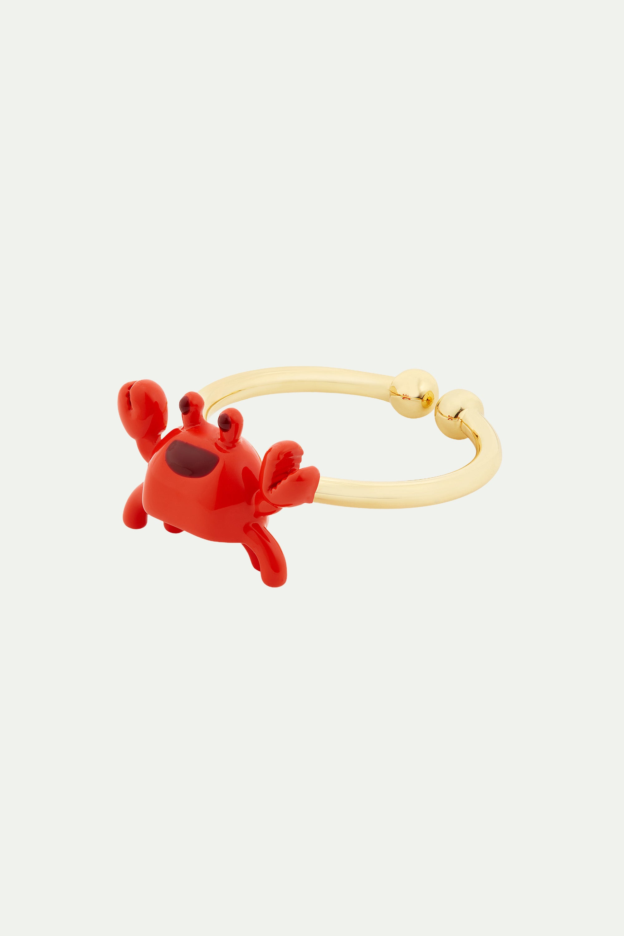 Bague ajustable crabe rouge