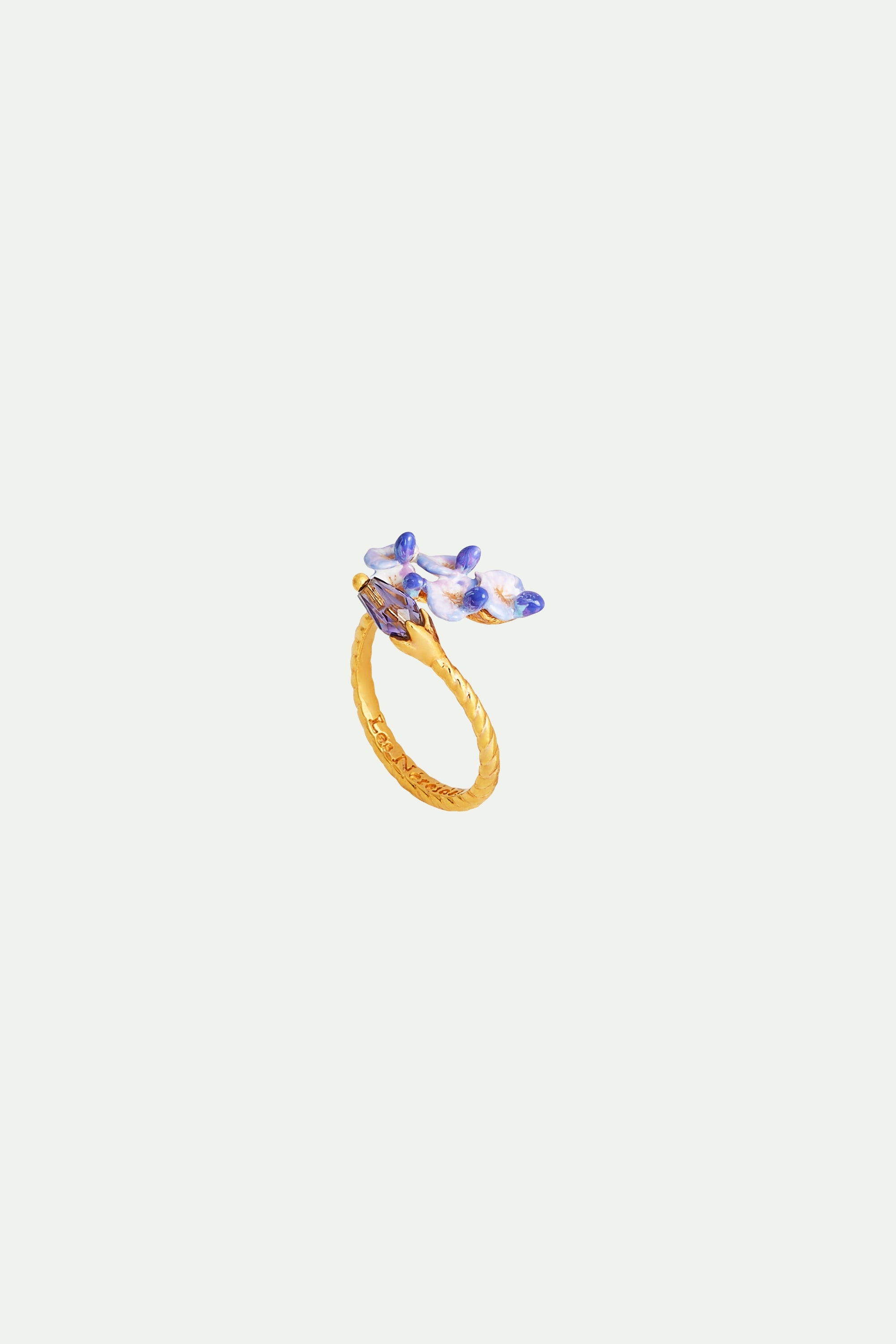 Bague ajustable fleur de glycine