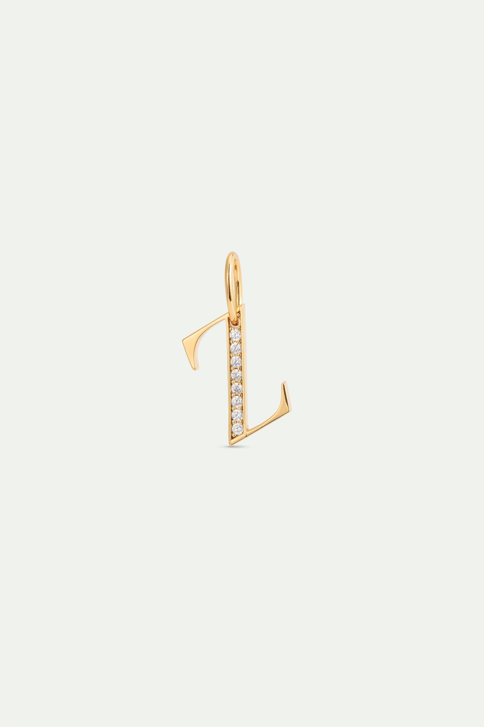 Pendentif lettre Z dorée et cristaux