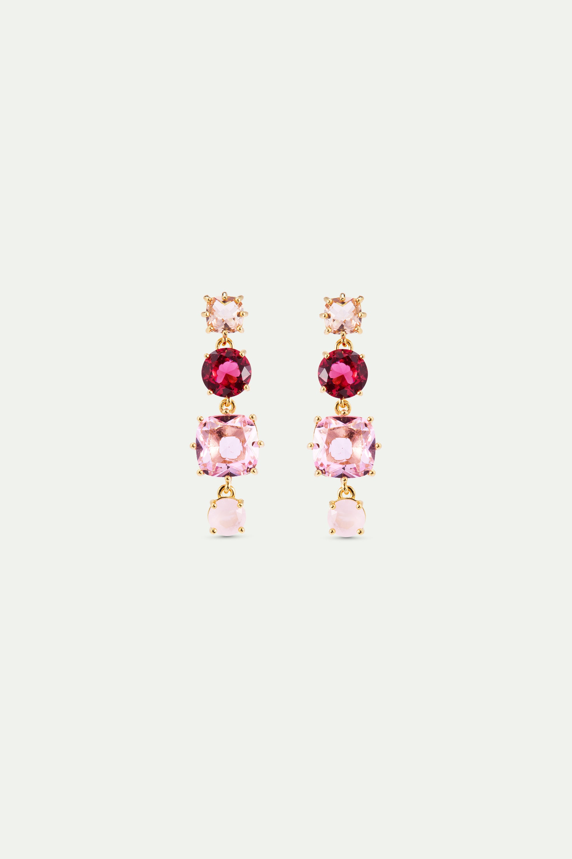 Boucles d'oreilles 4 pierres La Diamantine Rosa Centifolia