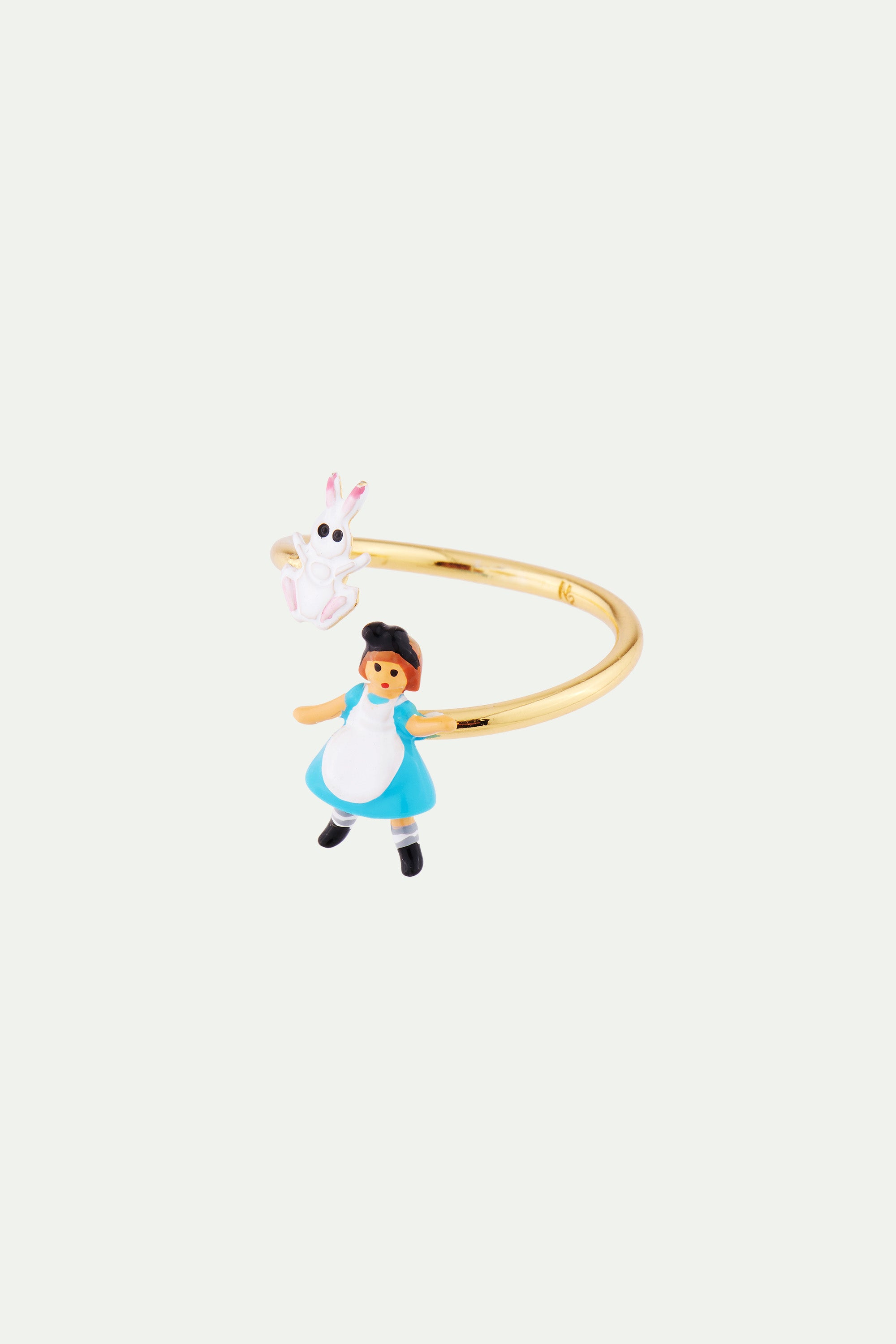 Alice and White Rabbit Adustable Ring