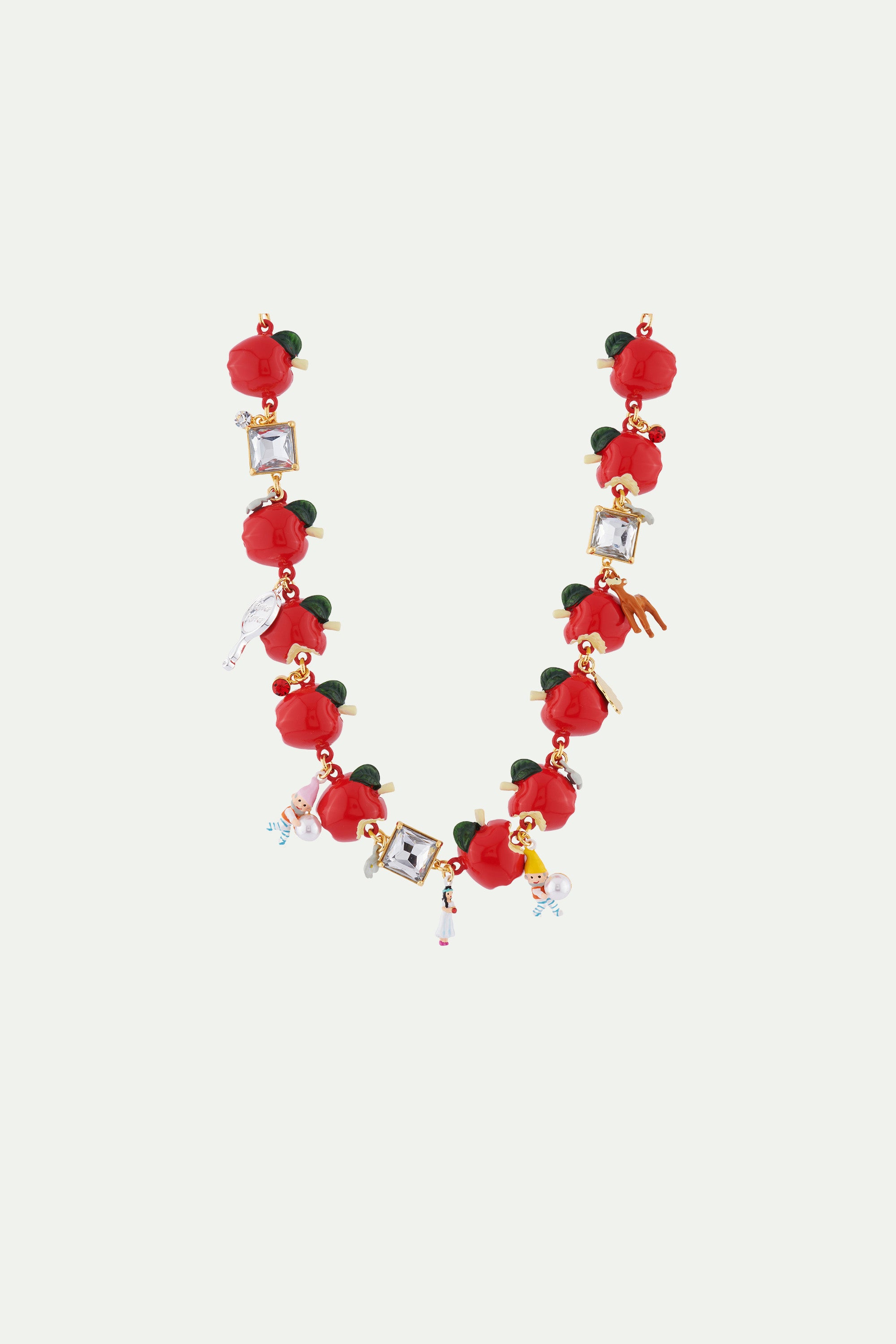 Multi apples and drops adaptable necklace