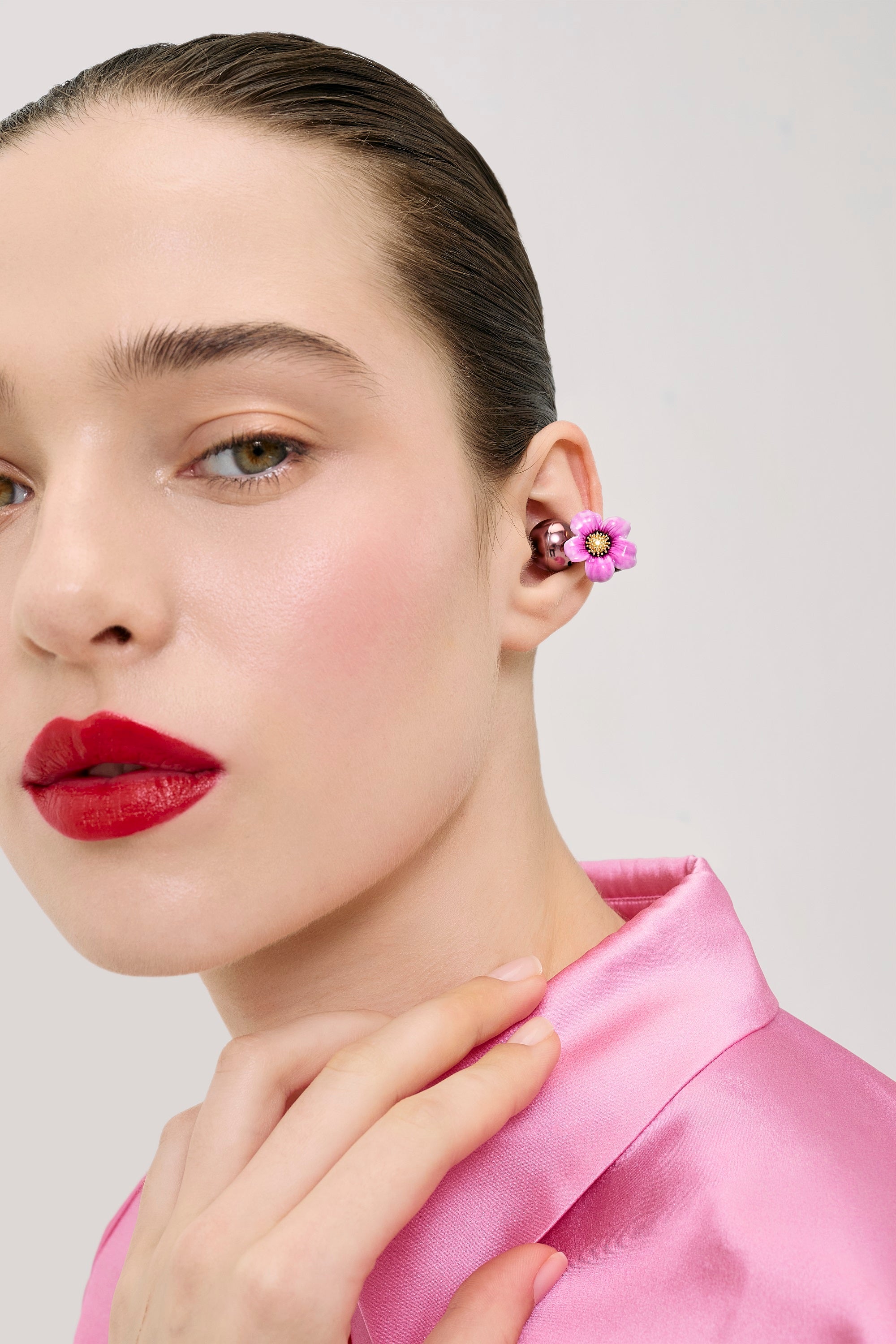Bijoux Anémone Violette pour écouteurs HUAWEI FreeClip 2