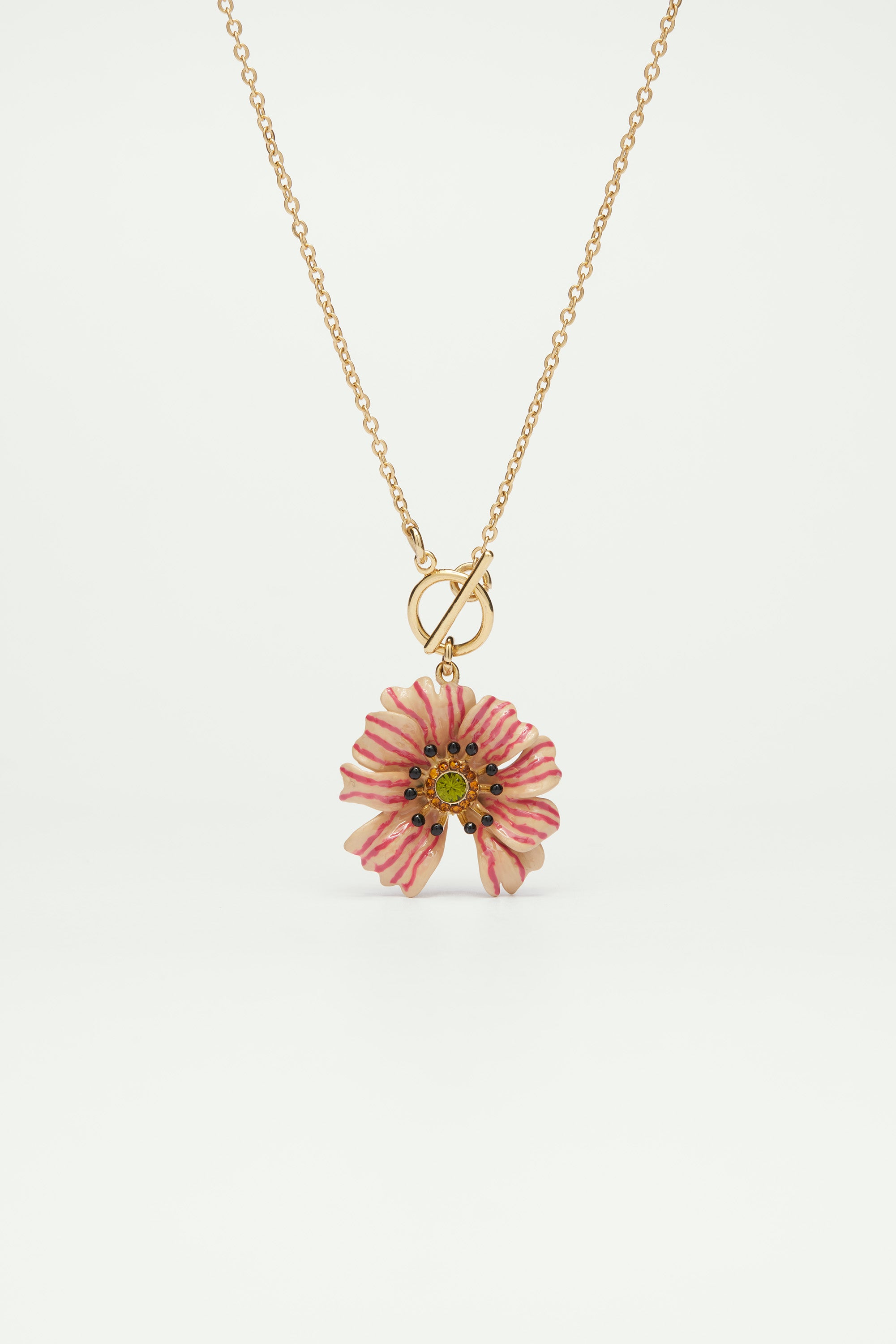 Cosmos flower pendant necklace