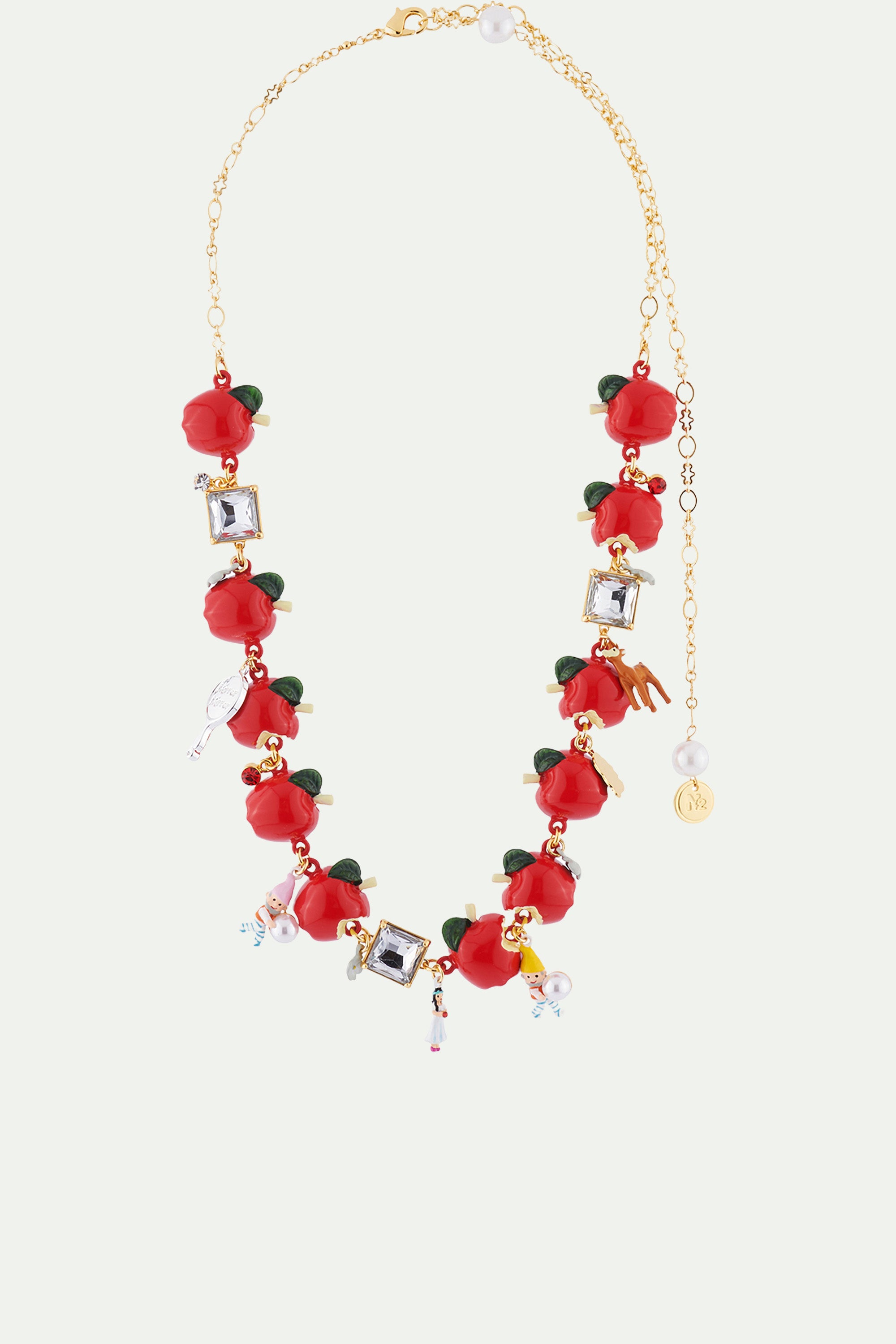 Multi apples and drops adaptable necklace