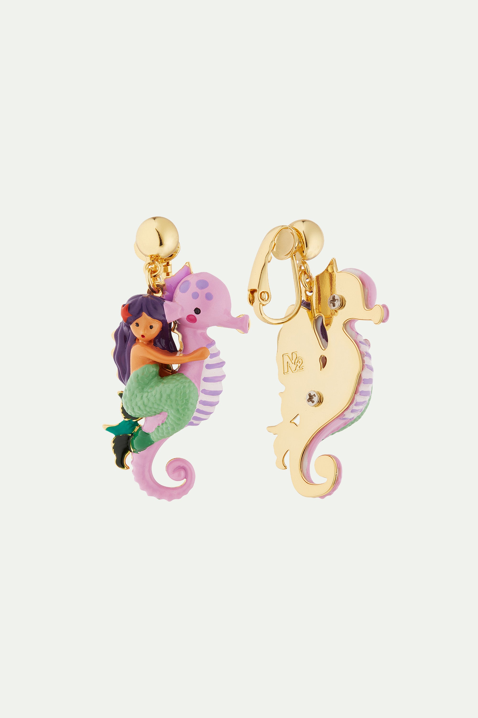 Boucles d'oreilles sirène et Hippocampe