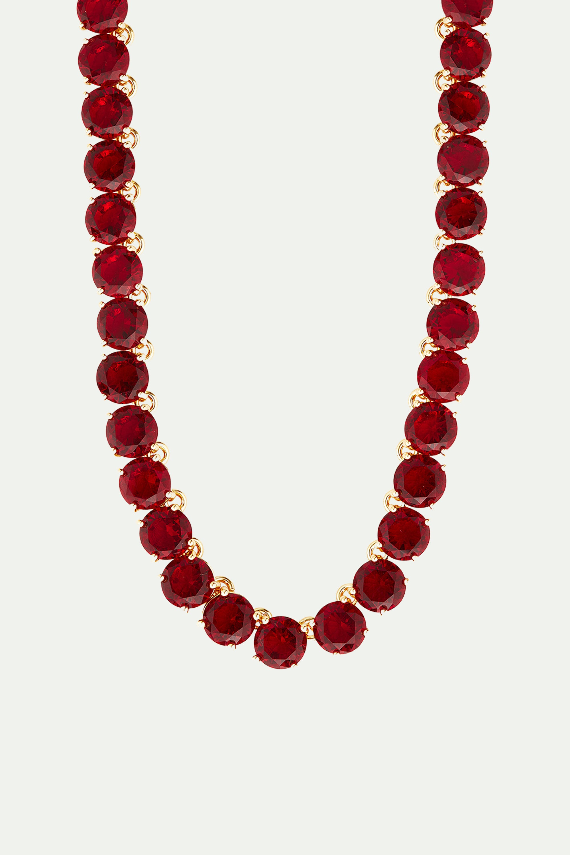 Necklace 40cm LA DIAMANTINE Rouge Grenat