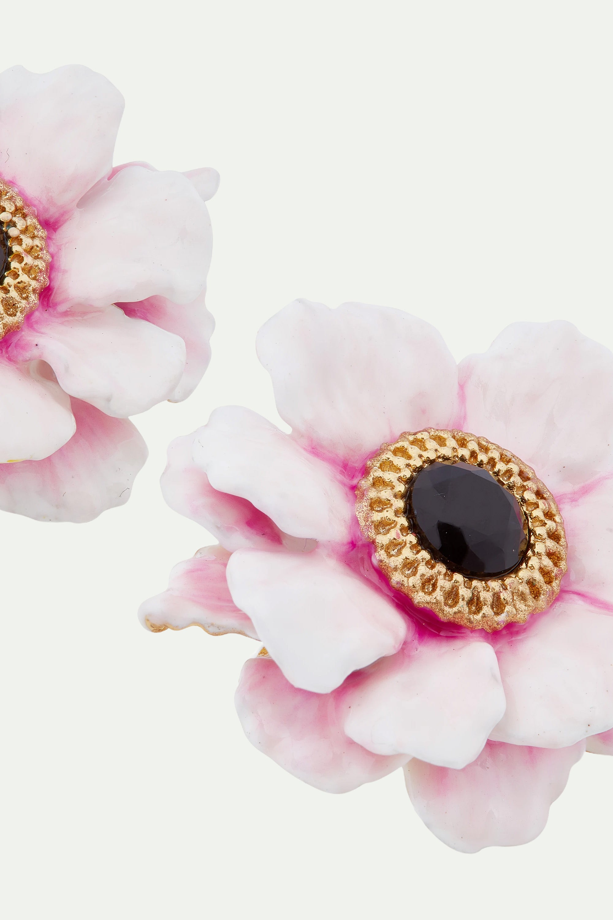 Boucles d'oreilles tiges pivoine rose