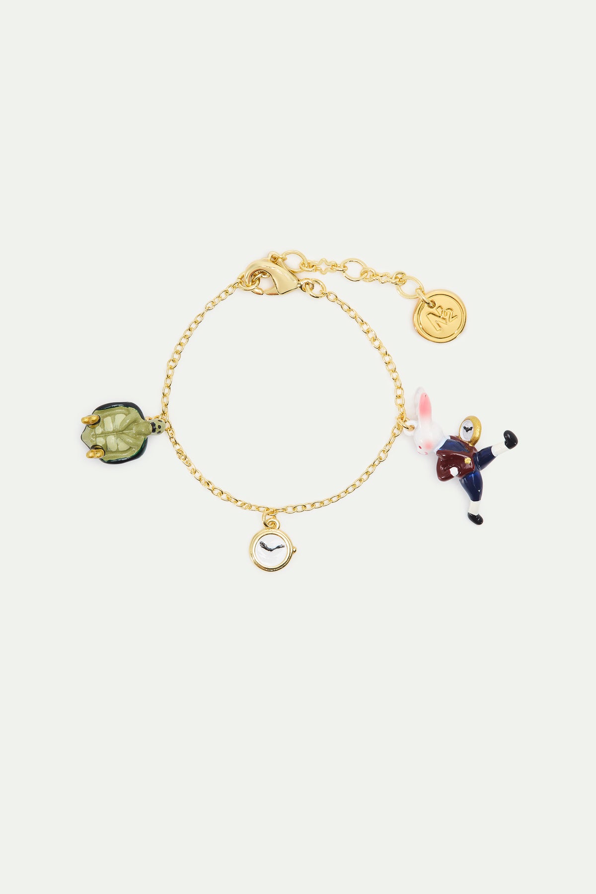 Bracelet fin charm's Le Lièvre et la Tortue