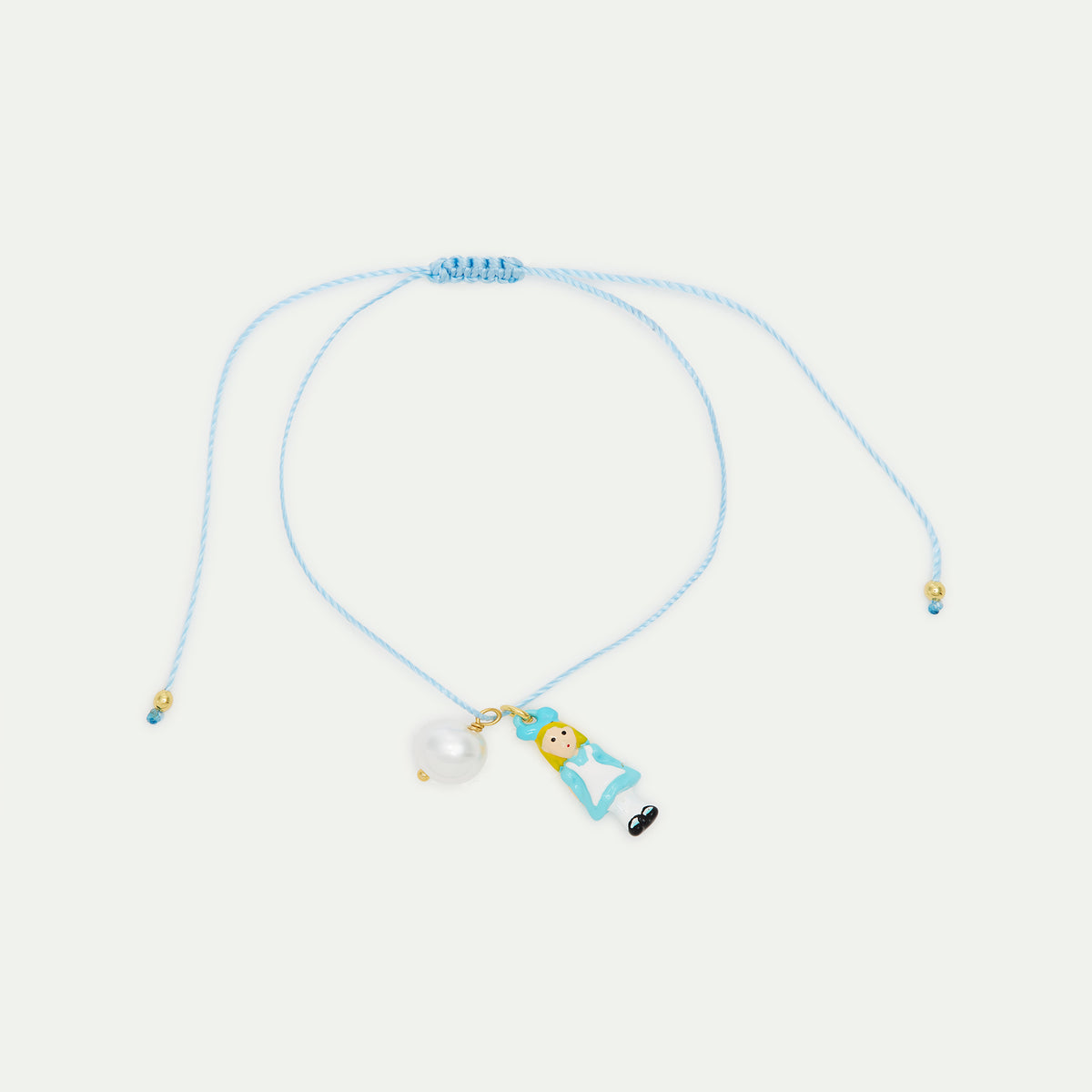 Alice blue satin bracelet