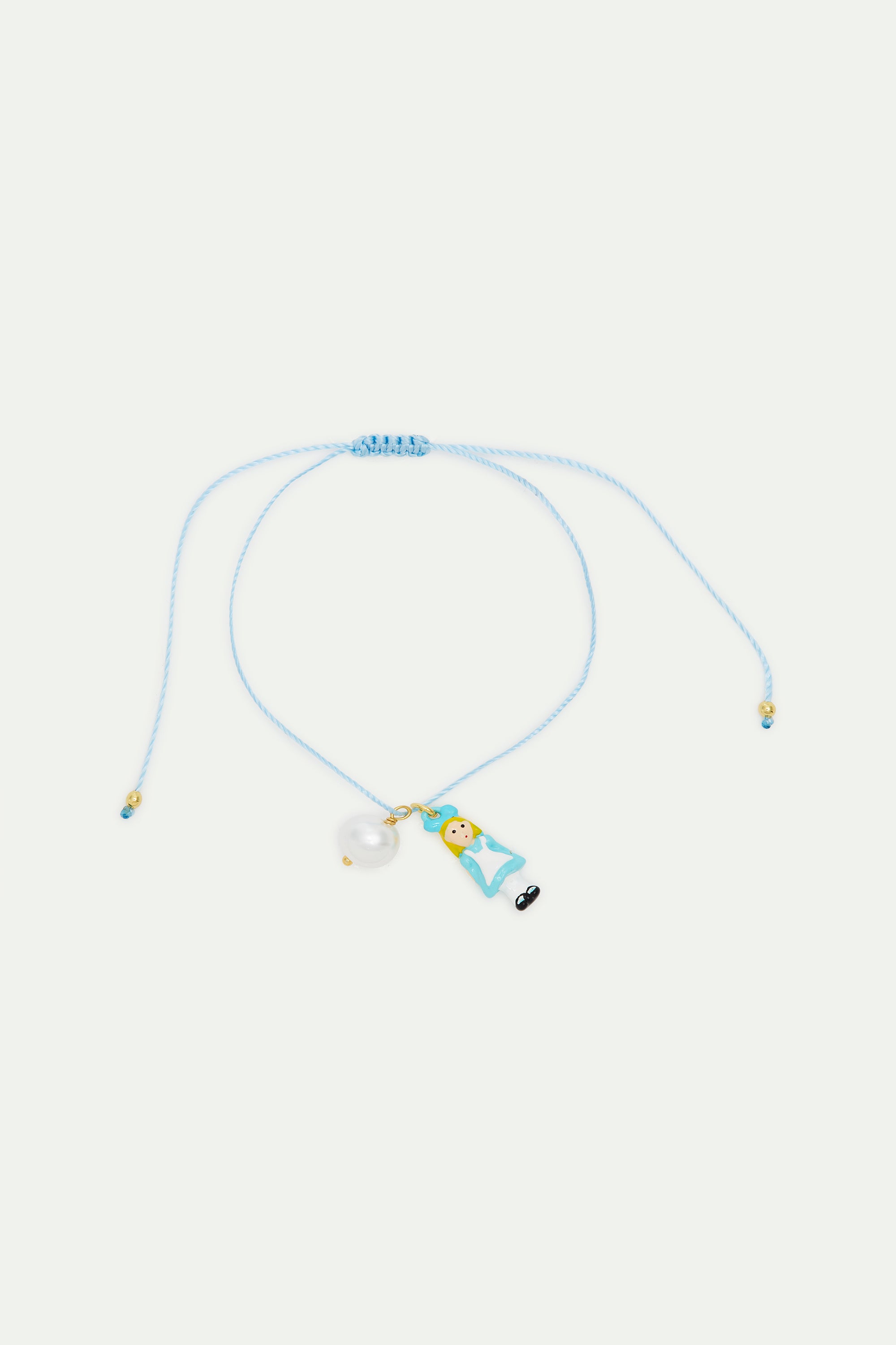 Pulsera de satén azul Alicia