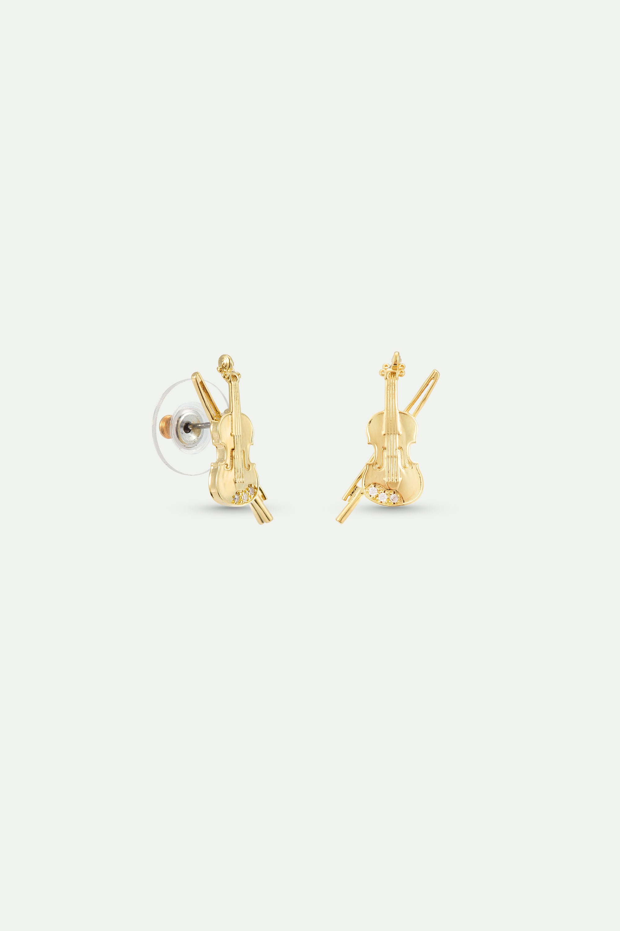 Boucles d'oreilles violoncelle doré