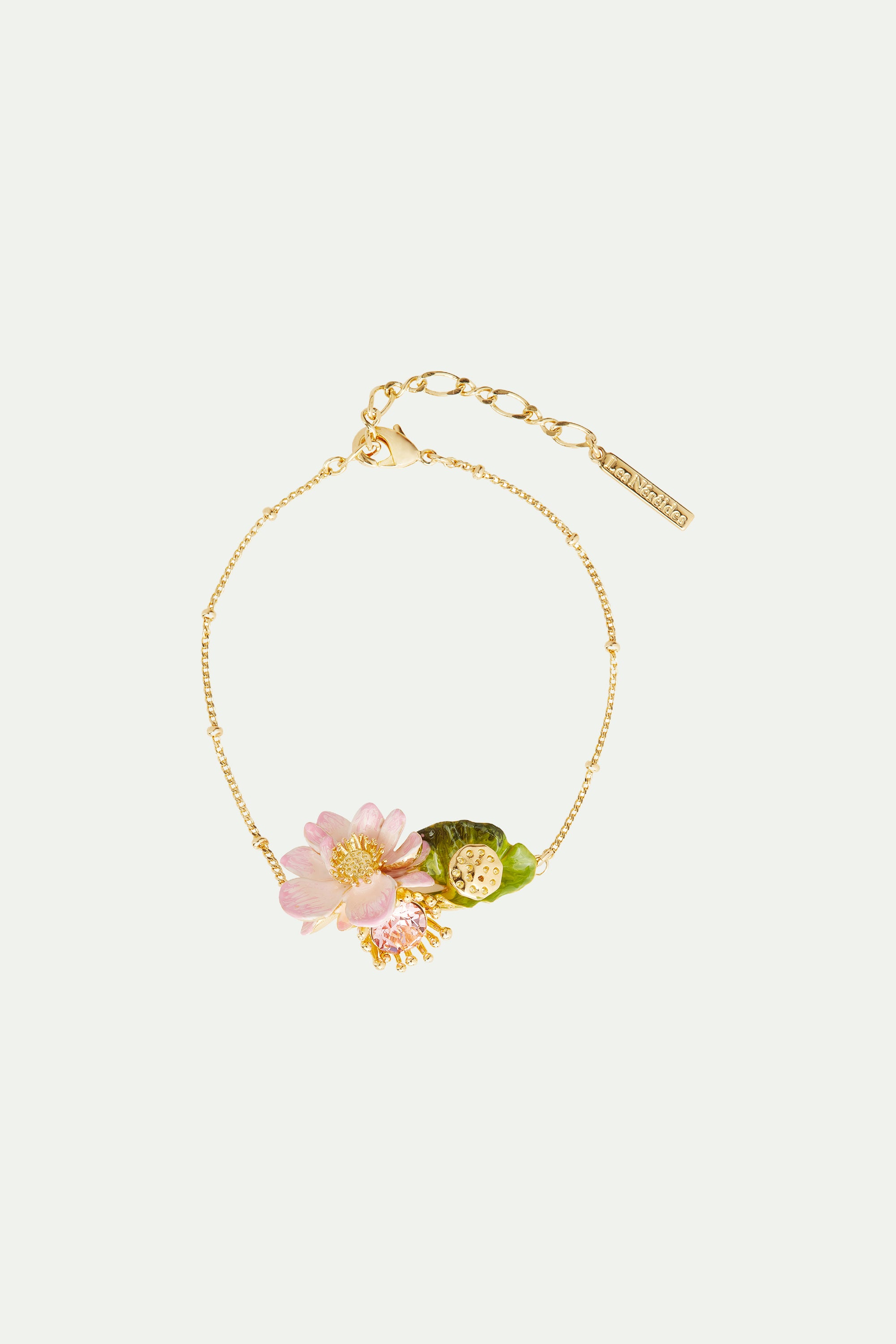 Lotus flower fine bracelet