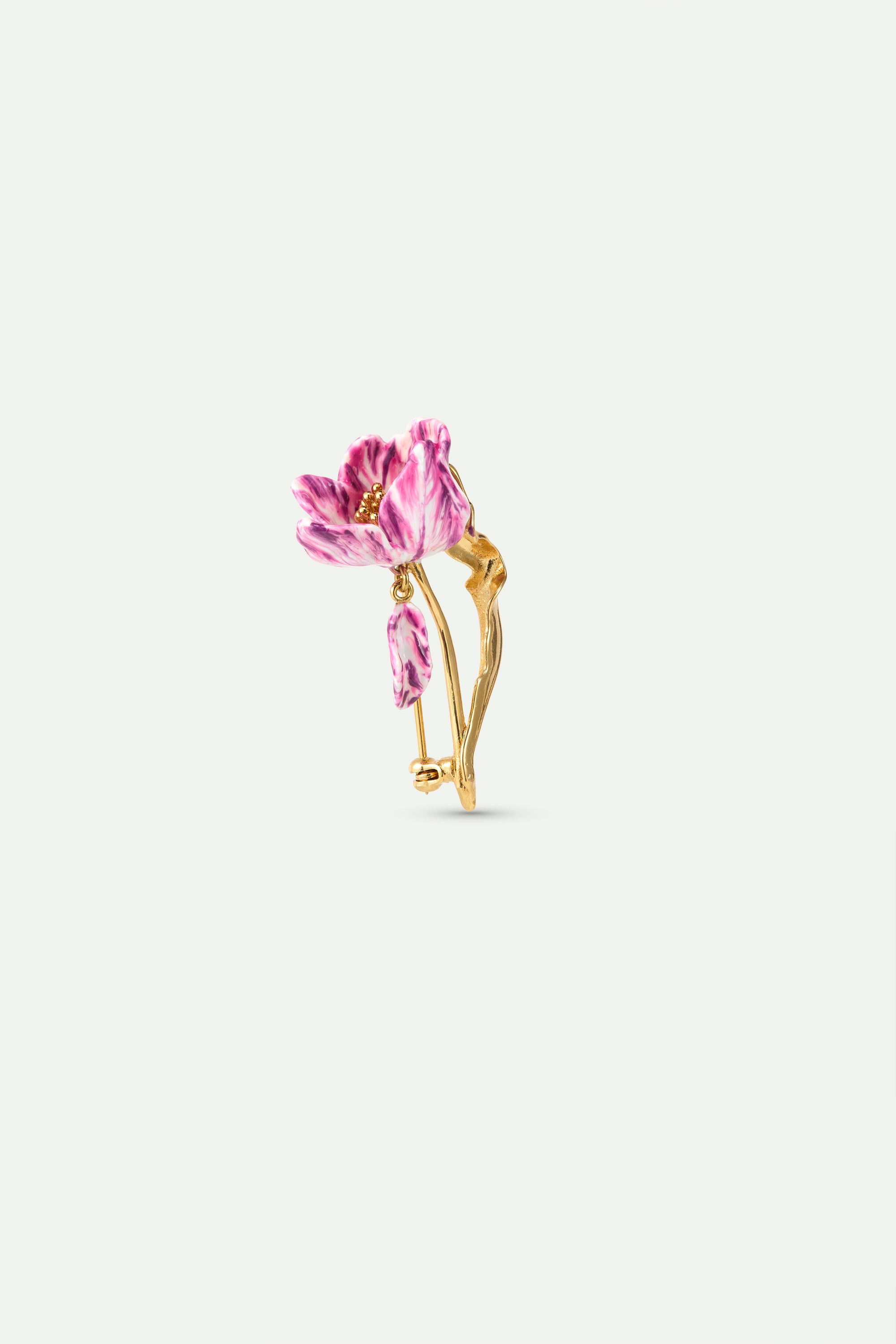 Broche tulipe violette
