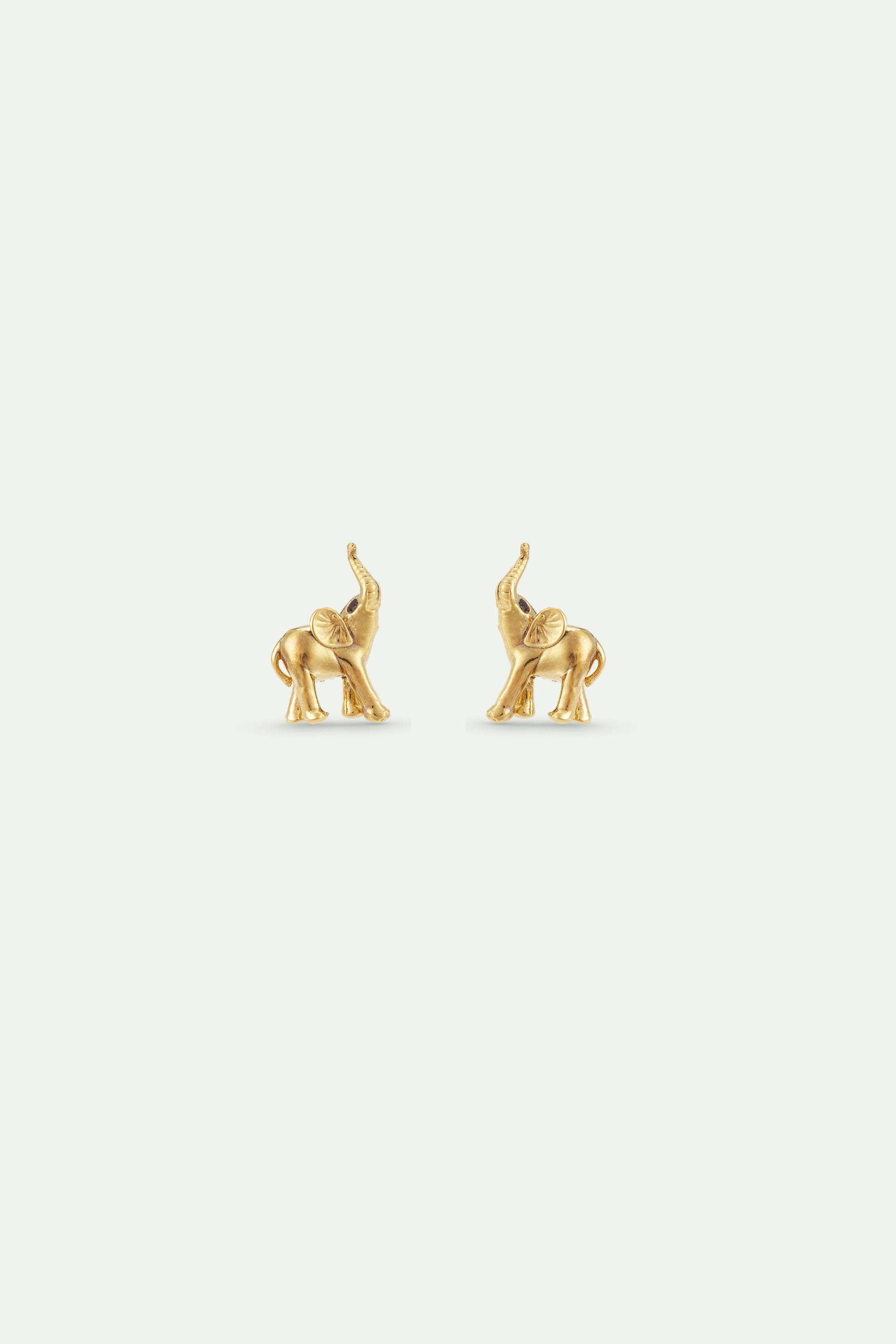 Boucles d'oreilles tiges Éléphant doré