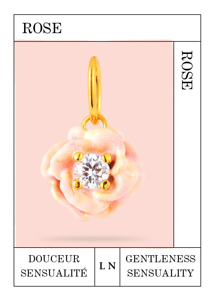 Pendentif Rose, Douceur et Sensualité