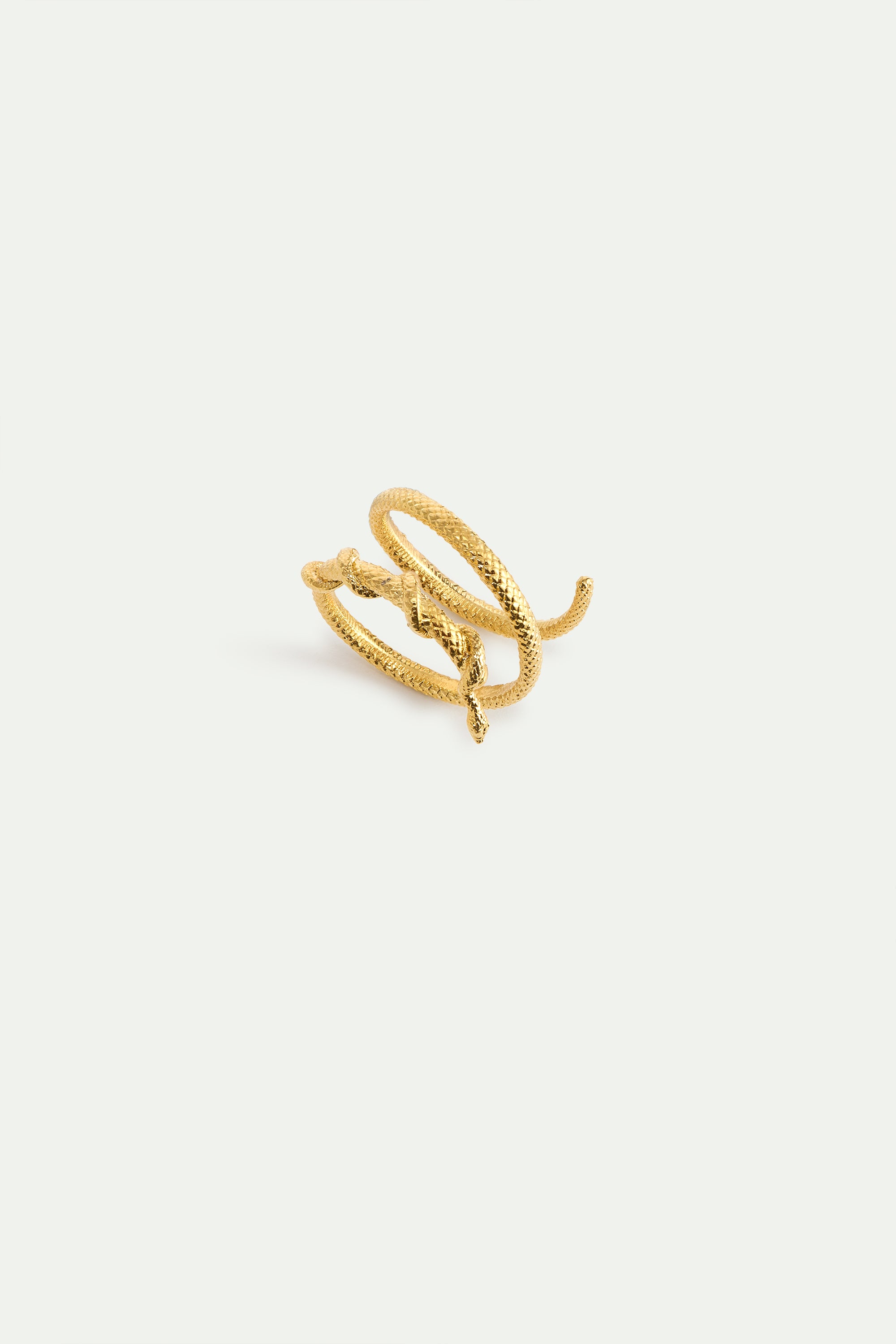 Bague spirale ajustable serpent doré