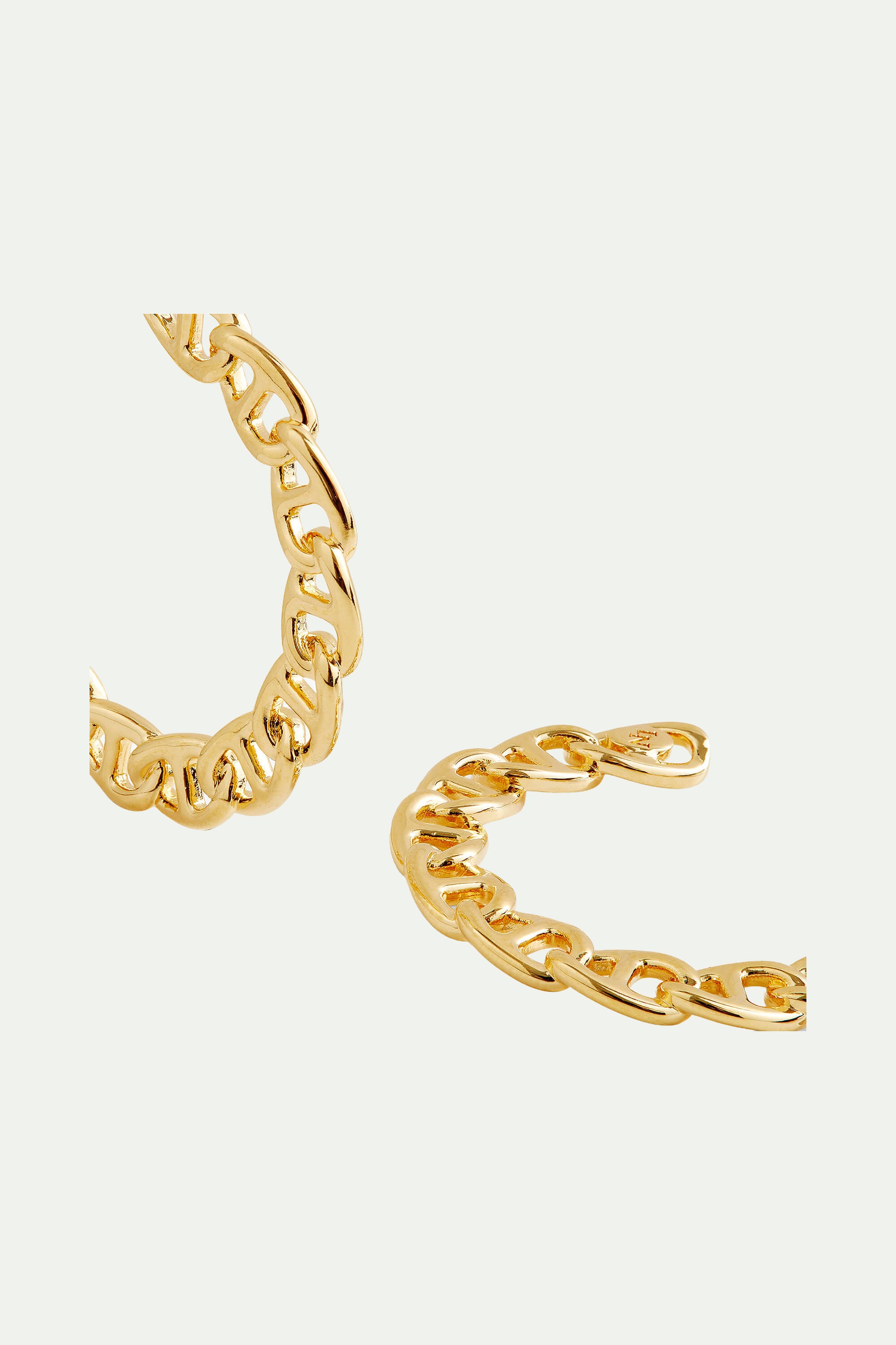 Mariner link chain post hoop earrings