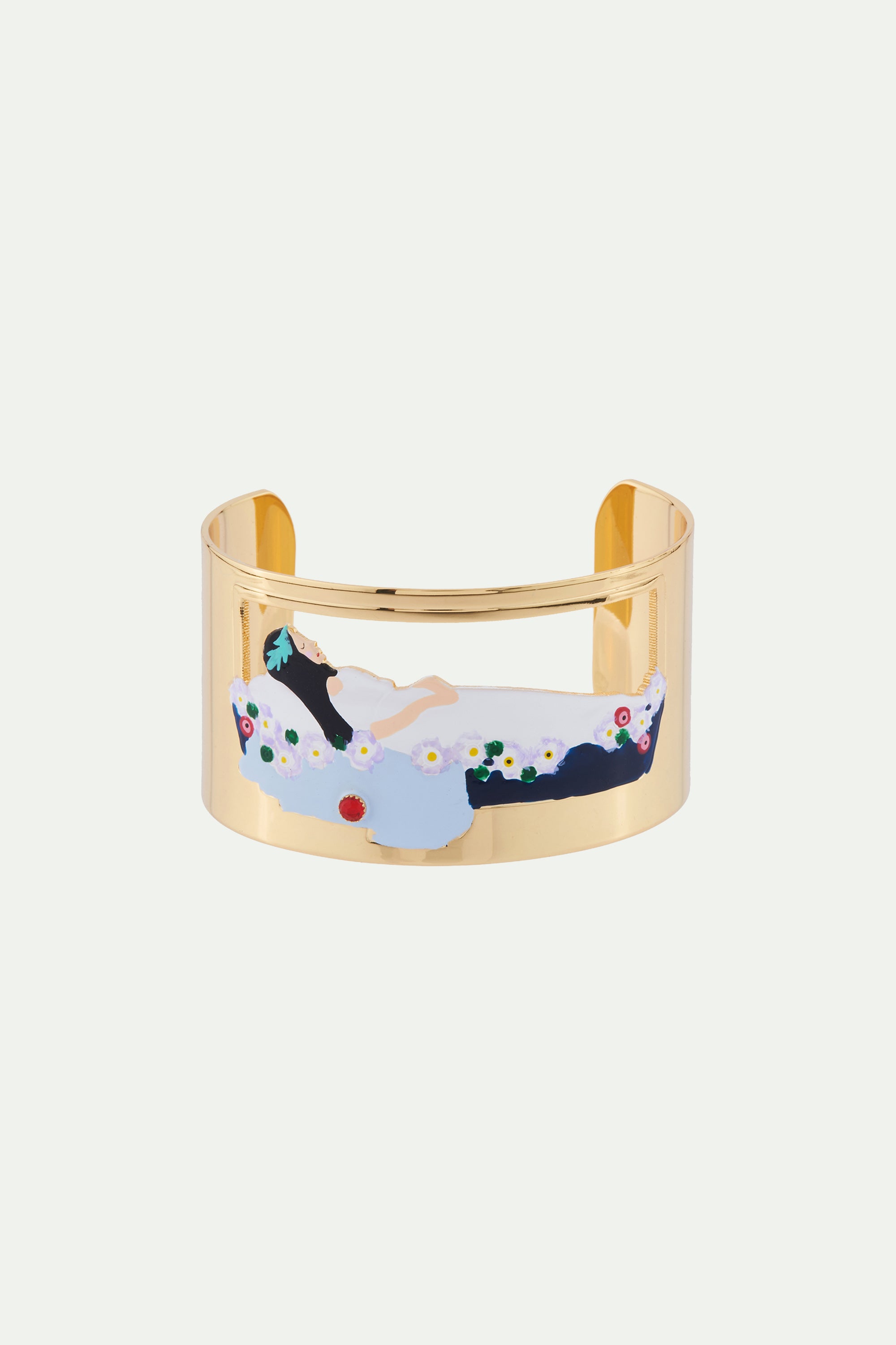 Snow White asleep in her cristal casket cuff