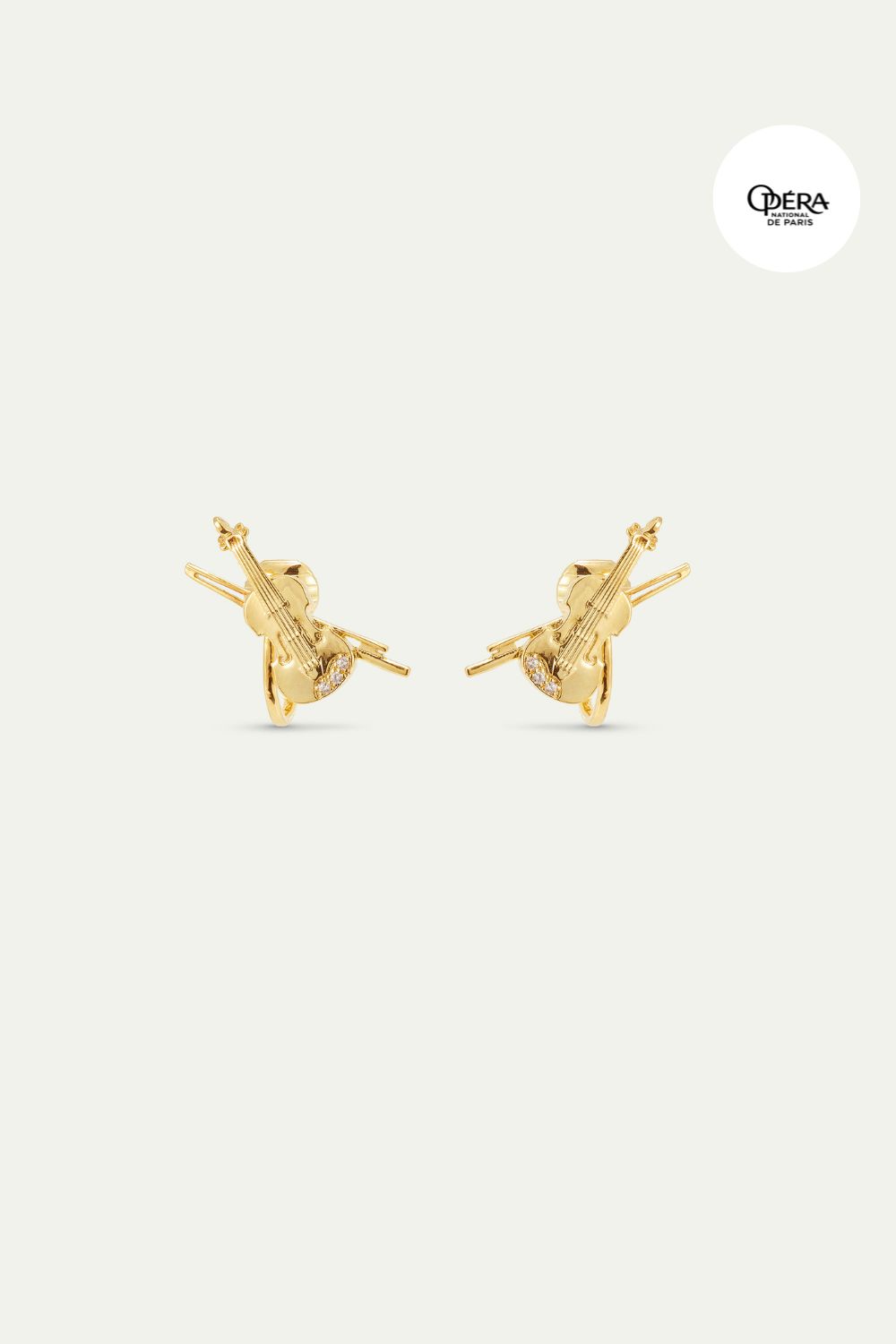 Boucles d'oreilles violoncelle doré