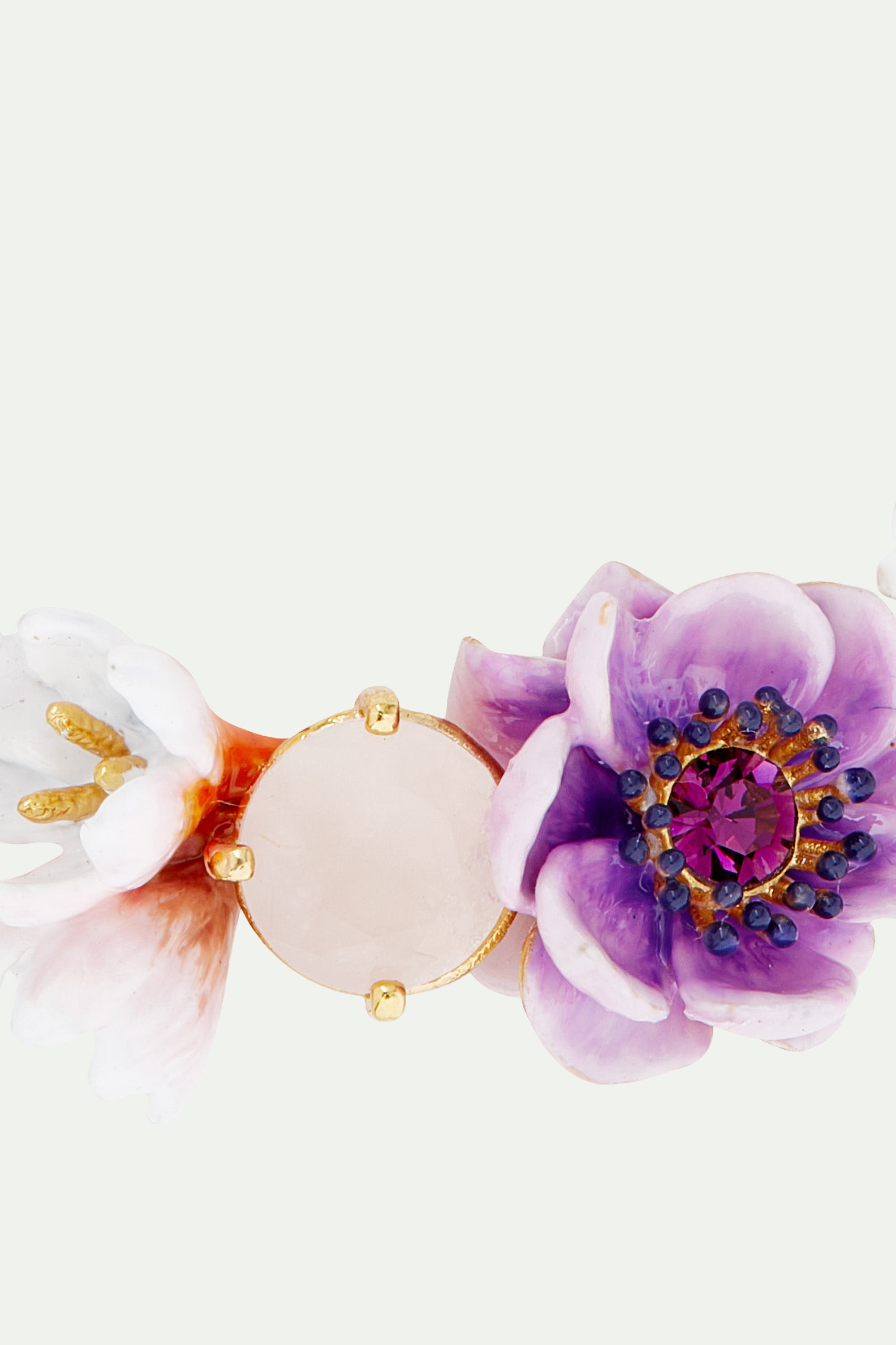 Boho 3 flower statement necklace