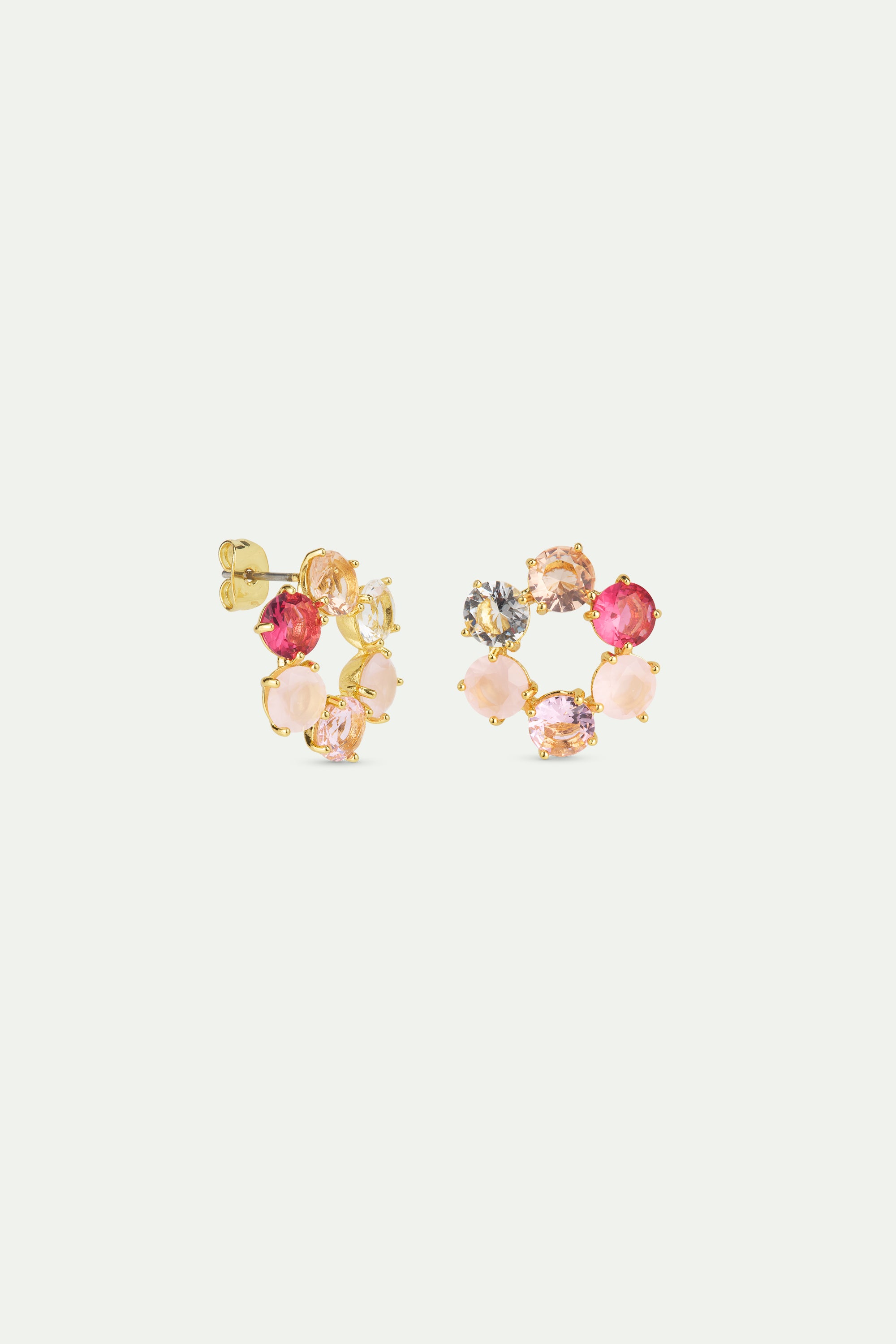 Boucles d'oreilles six pierres La Diamantine Rosa Centifiola