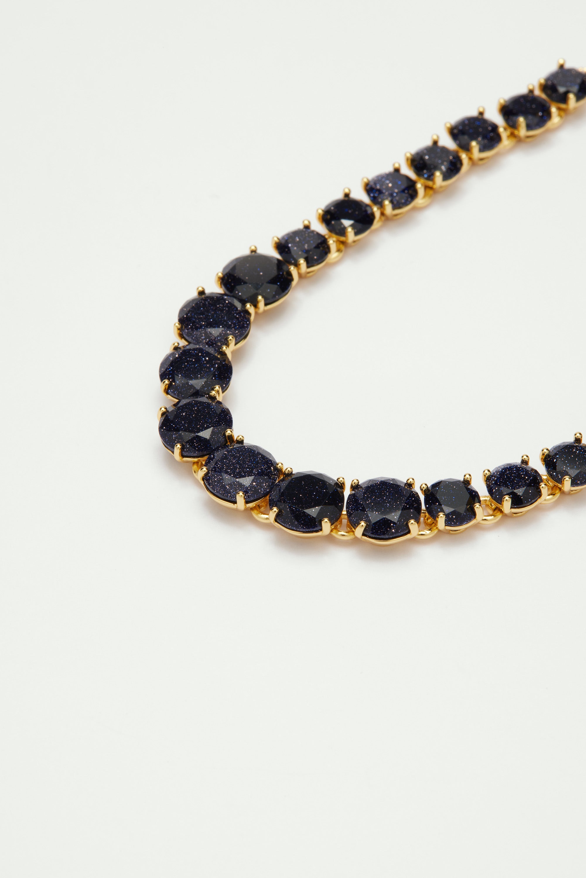 Deep Sparkling Blue One Row La Diamantine Luxurious Bracelet