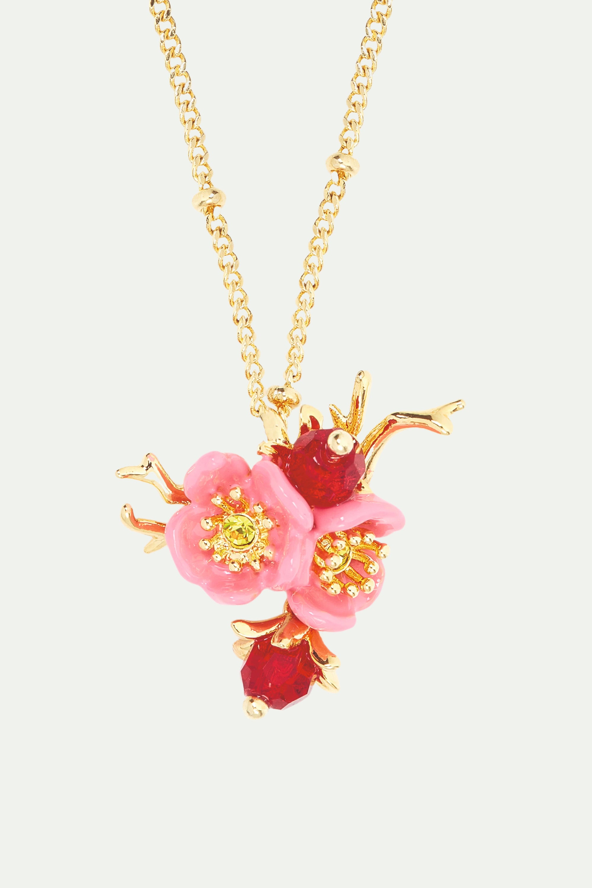 Collier pendentif fleurs de prunier