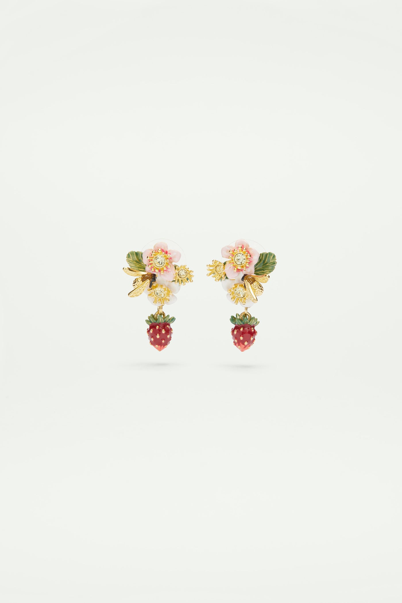 Boucles d’oreilles fraise des bois  - Les Néréides