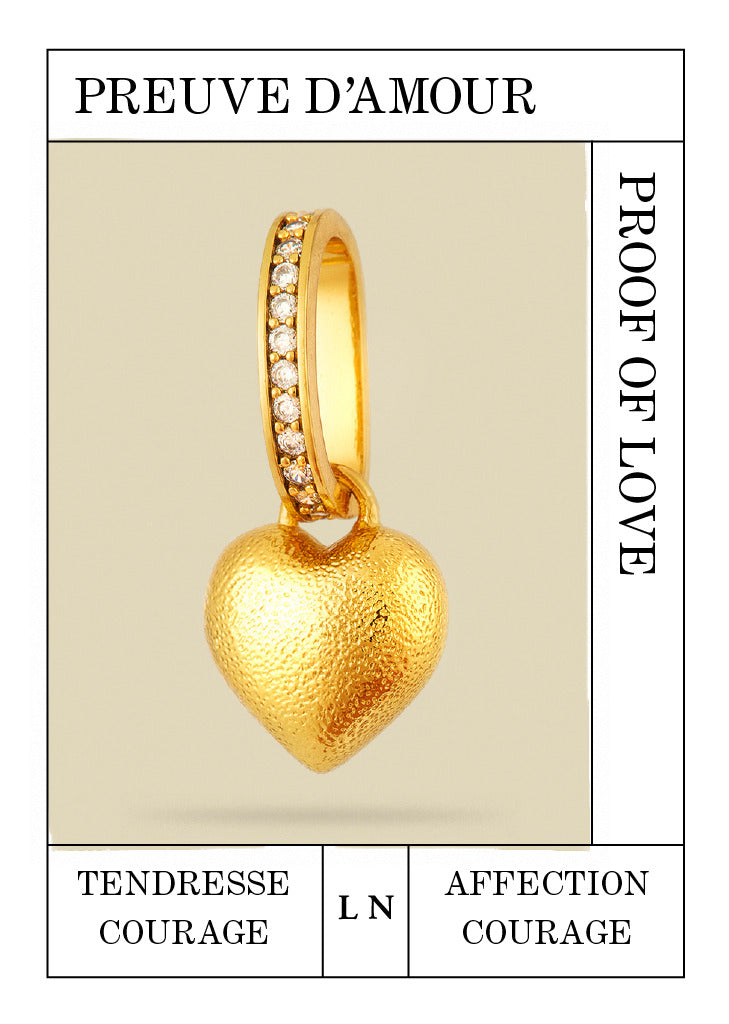 Colgante corazón prueba de amor, ternura y valentía
